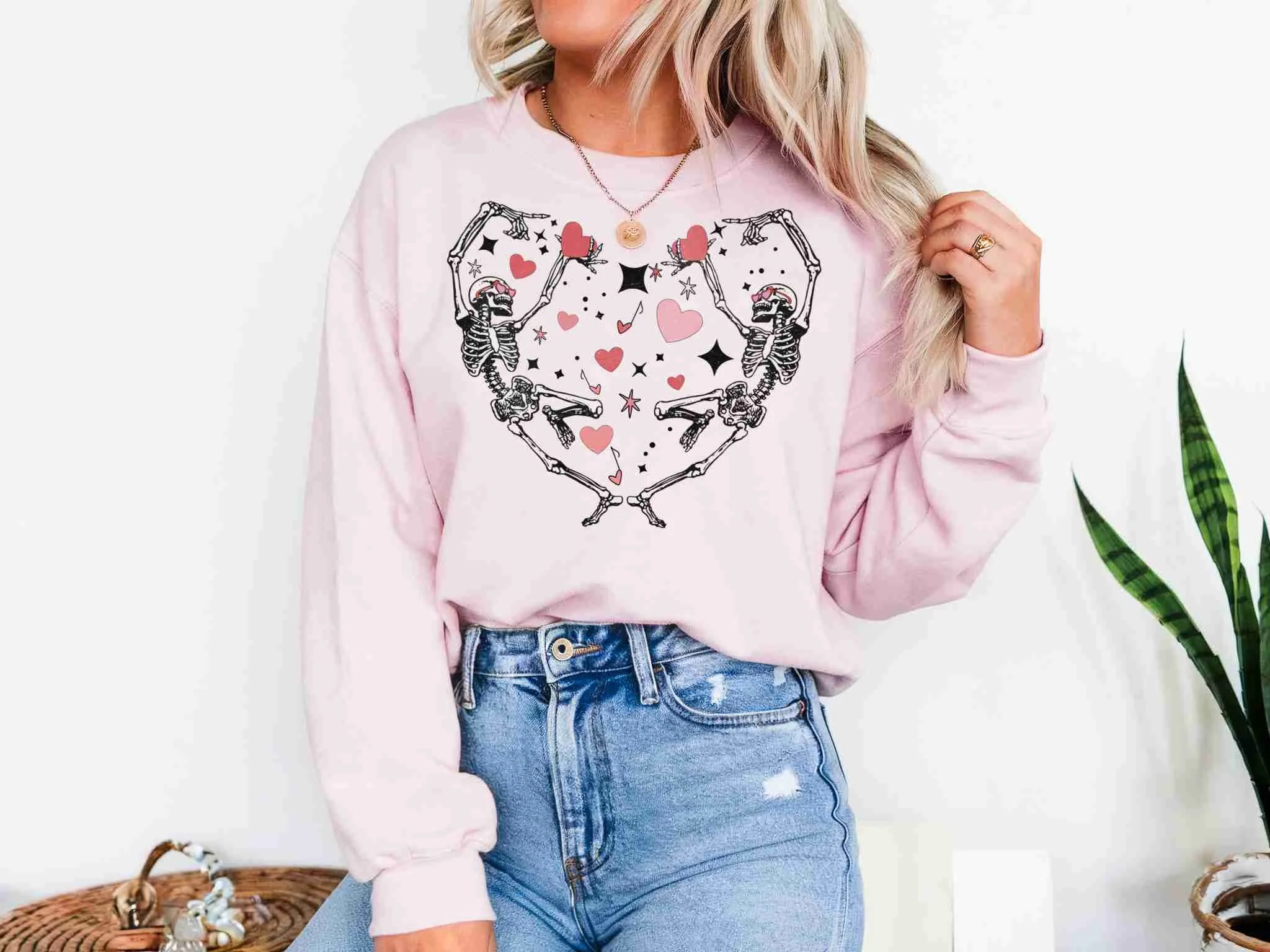 Skeleton Heart Graphic Sweater