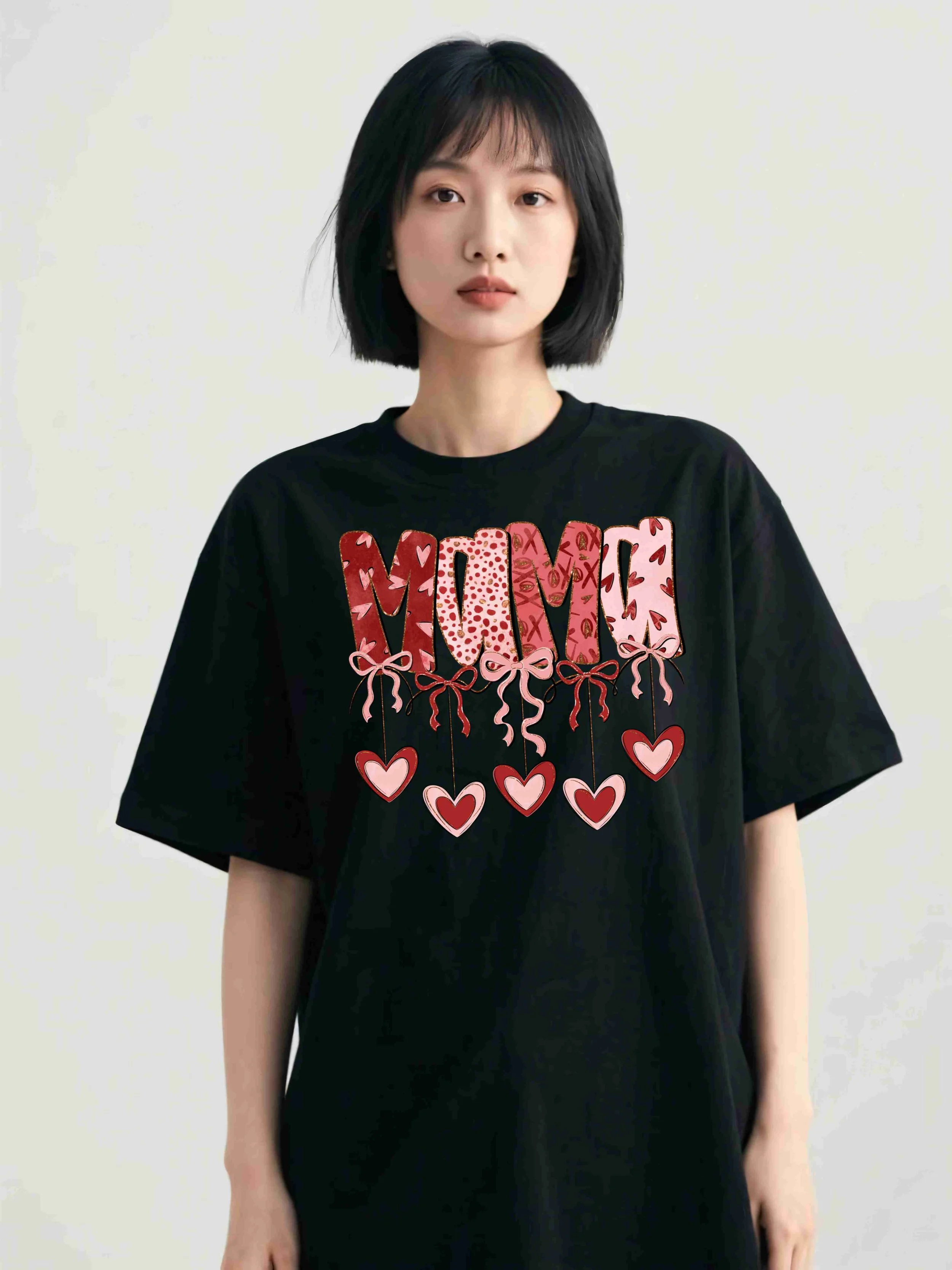 Matching Mama and Kid Valentine's Print Tee