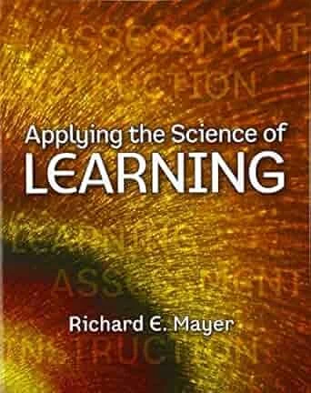 Cover of the book titled "Applying the Science of Learning" by Richard E. Mayer, featuring a textured background with abstract, swirling light patterns.