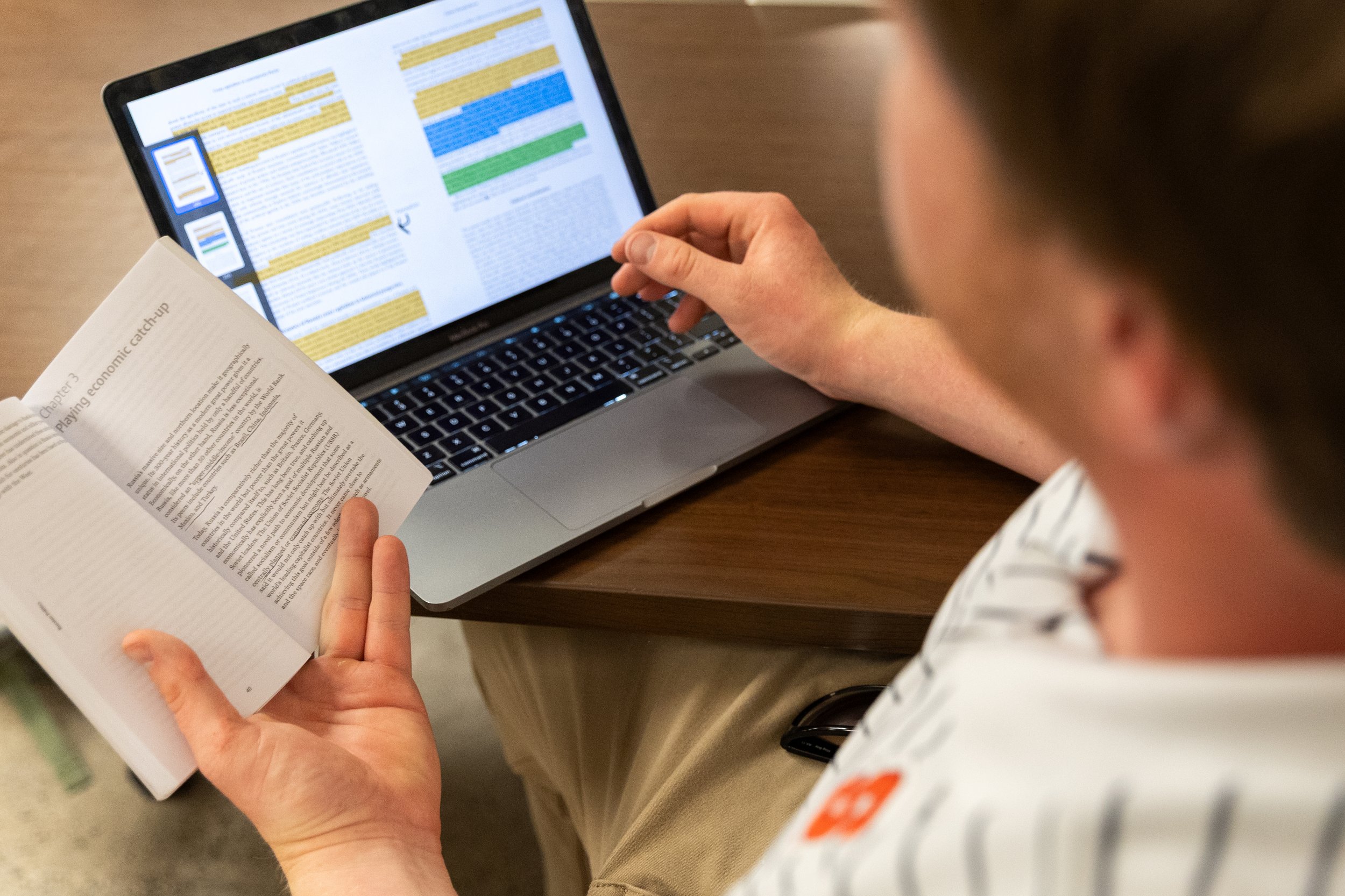 Off the field, Patrick balances a 22-credit course load while preparing for a career with KMPG. Unlike their European counterparts, American professional rugby players must hold a second job to financially support themselves and their families, highl