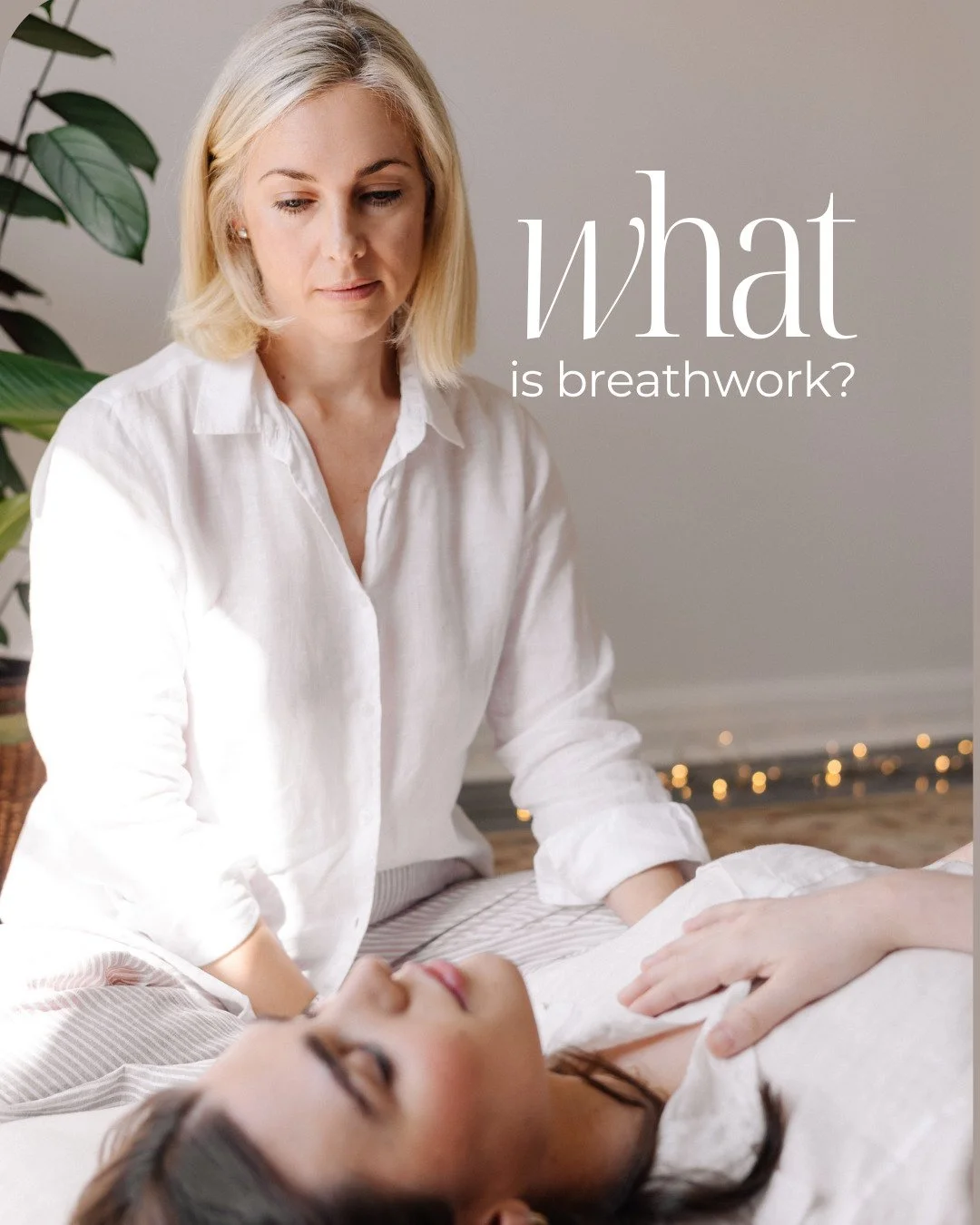 W H A T I S B R E A T H W O R K ?

It&rsquo;s a question I&rsquo;m asked often.

Breathwork is the intentional shaping of your breath to influence your nervous system, your body, and your emotional landscape.

At its simplest, it can be slow, steady 