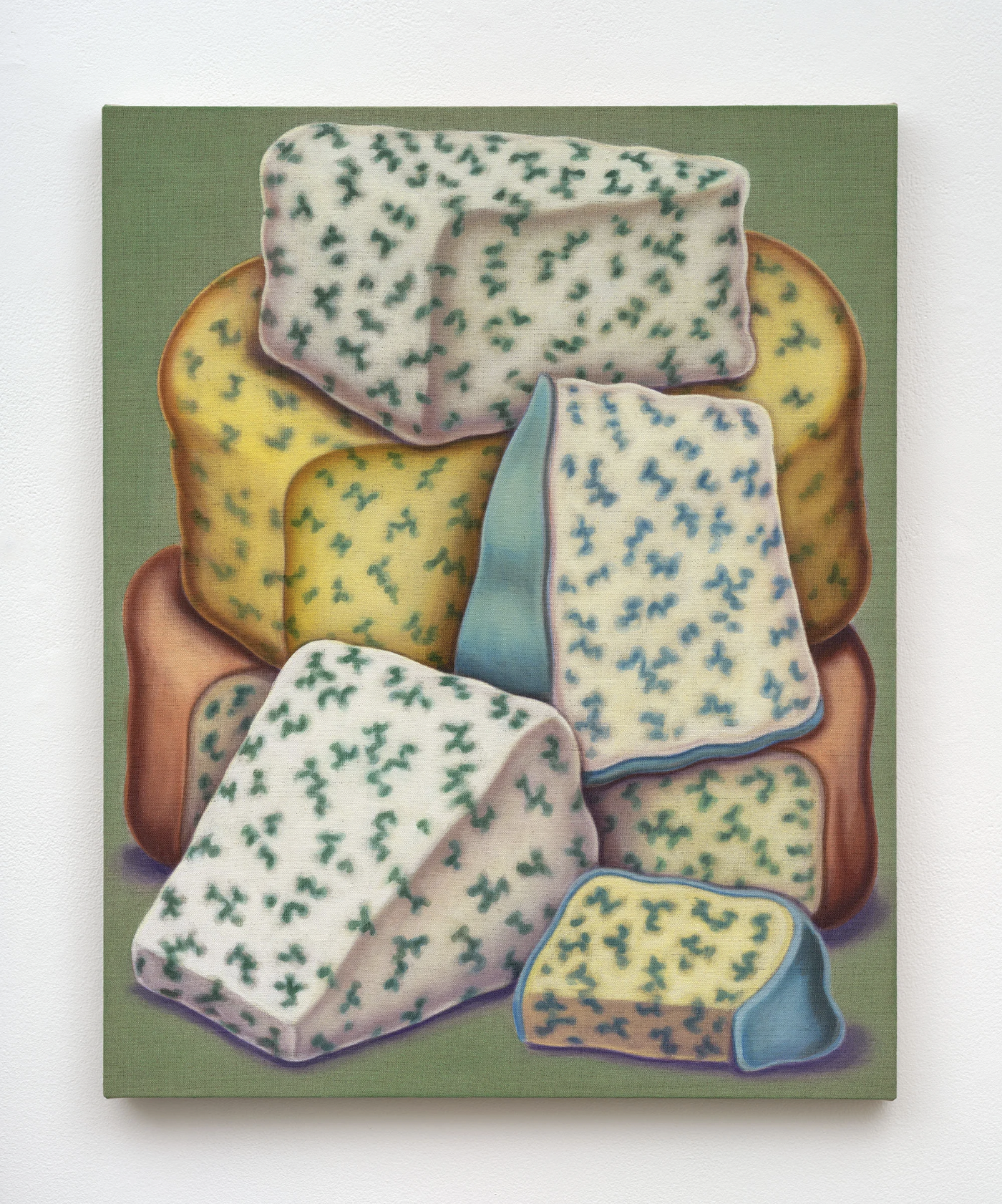 Pedro Pedro Blue Cheese, 2026 Acrylic and textile paint on linen 30 x 24 in 76.2 x 61 cm (PP26.001)