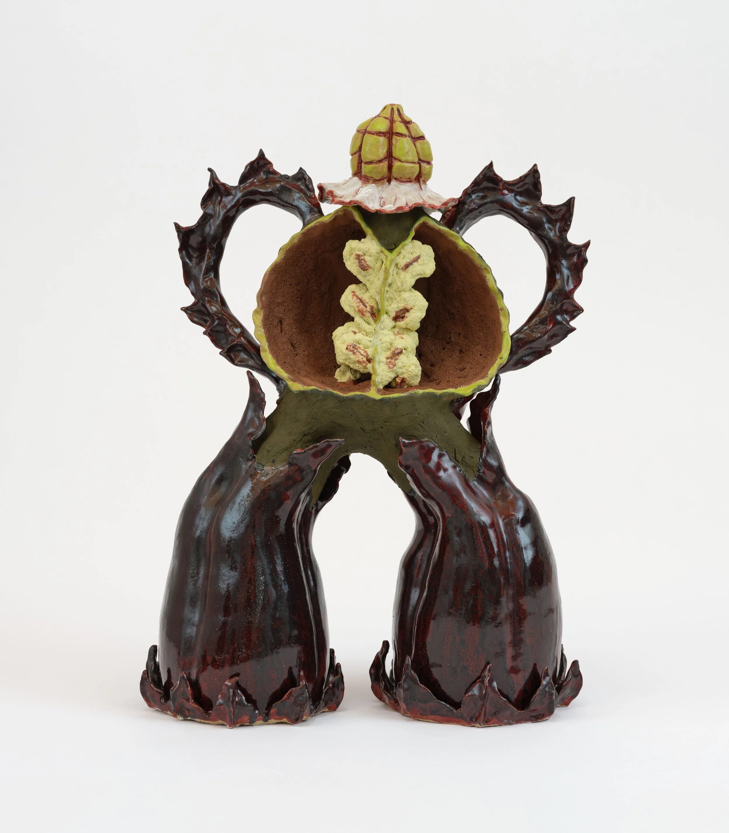 Maddy Inez Earthly Lament, 2026 Glazed ceramic 16 1/2 x 12 x 6 in / 41.9 x 30.5 x 15.2 cm