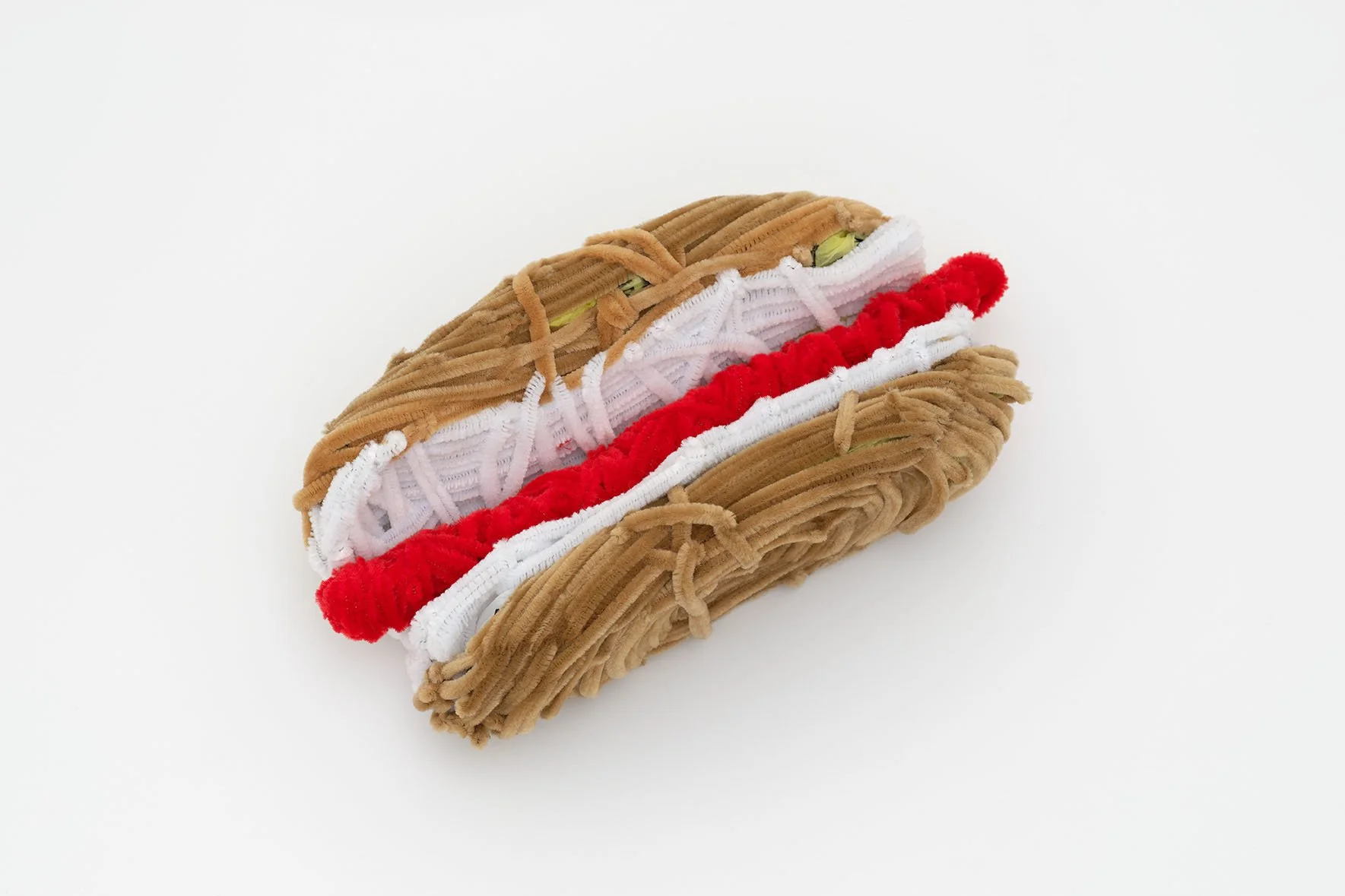 Montrel Beverly
 Hot dogs , 2025
Pipe cleaners
12 x 8 in (each)
30.5 x 20.3 cm (each)
Edition of 15 (#9/15)
(MBE25.011)
