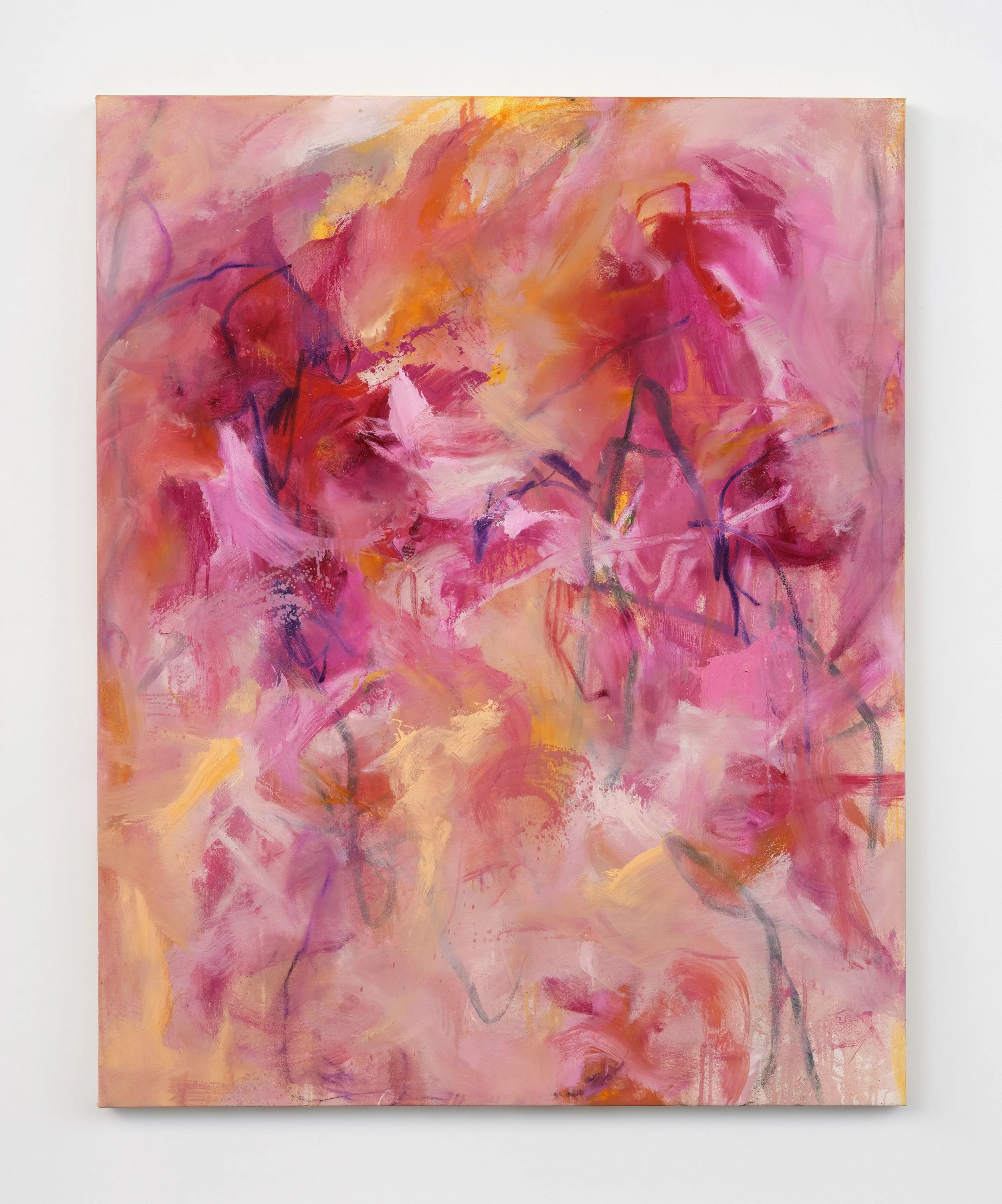 Gena Milanesi Desire Lines, 2026 Oil, oil stick, acrylic, charcoal on canvas 60 x 48 in 152.4 x 121.9 cm (GM26.001)