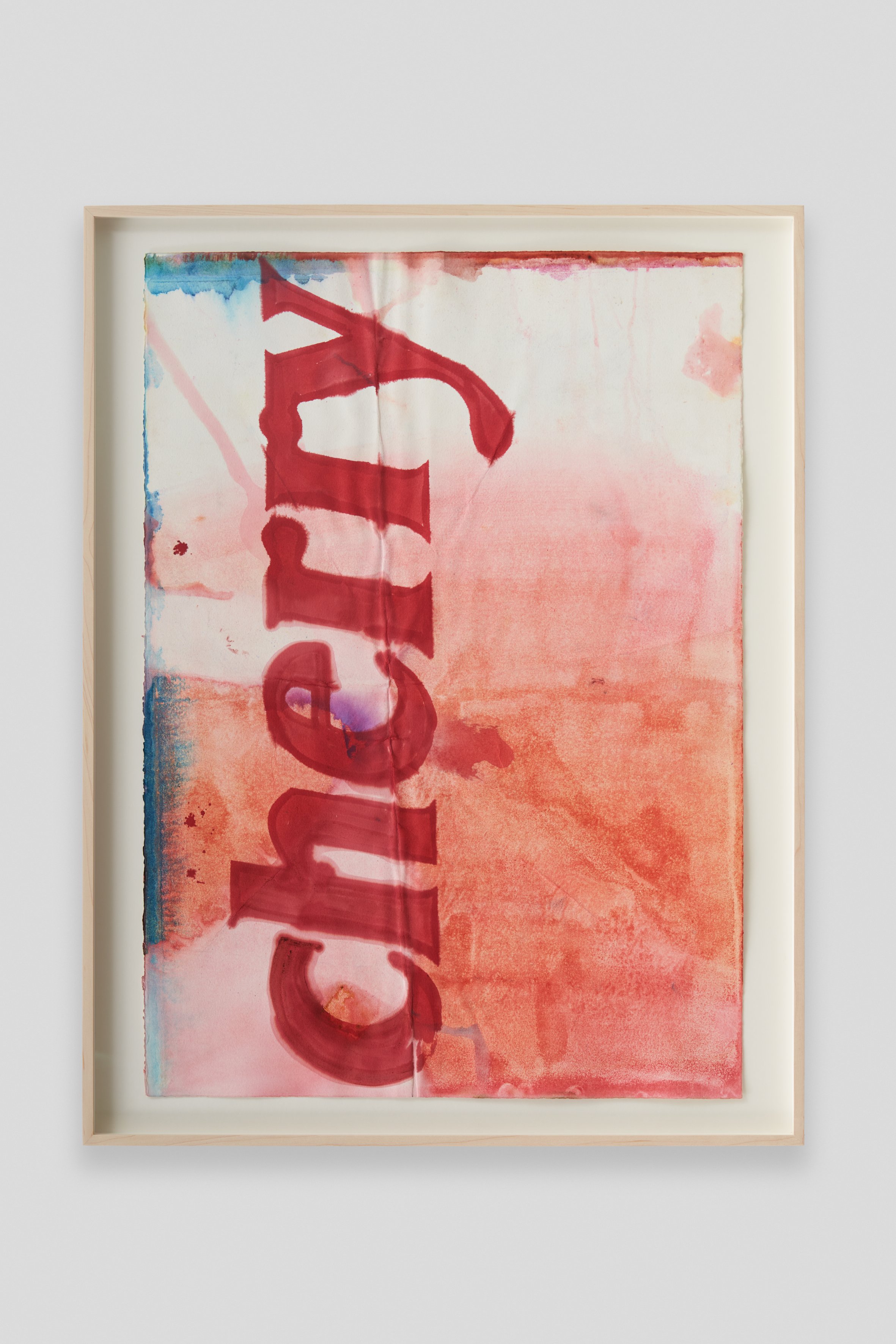 Nicolas Shake
 cherry , 2023
Dye on paper, weathered
30 x 22 in (unframed)
76.2 x 55.9 cm (unframed)
(NSH23.018)