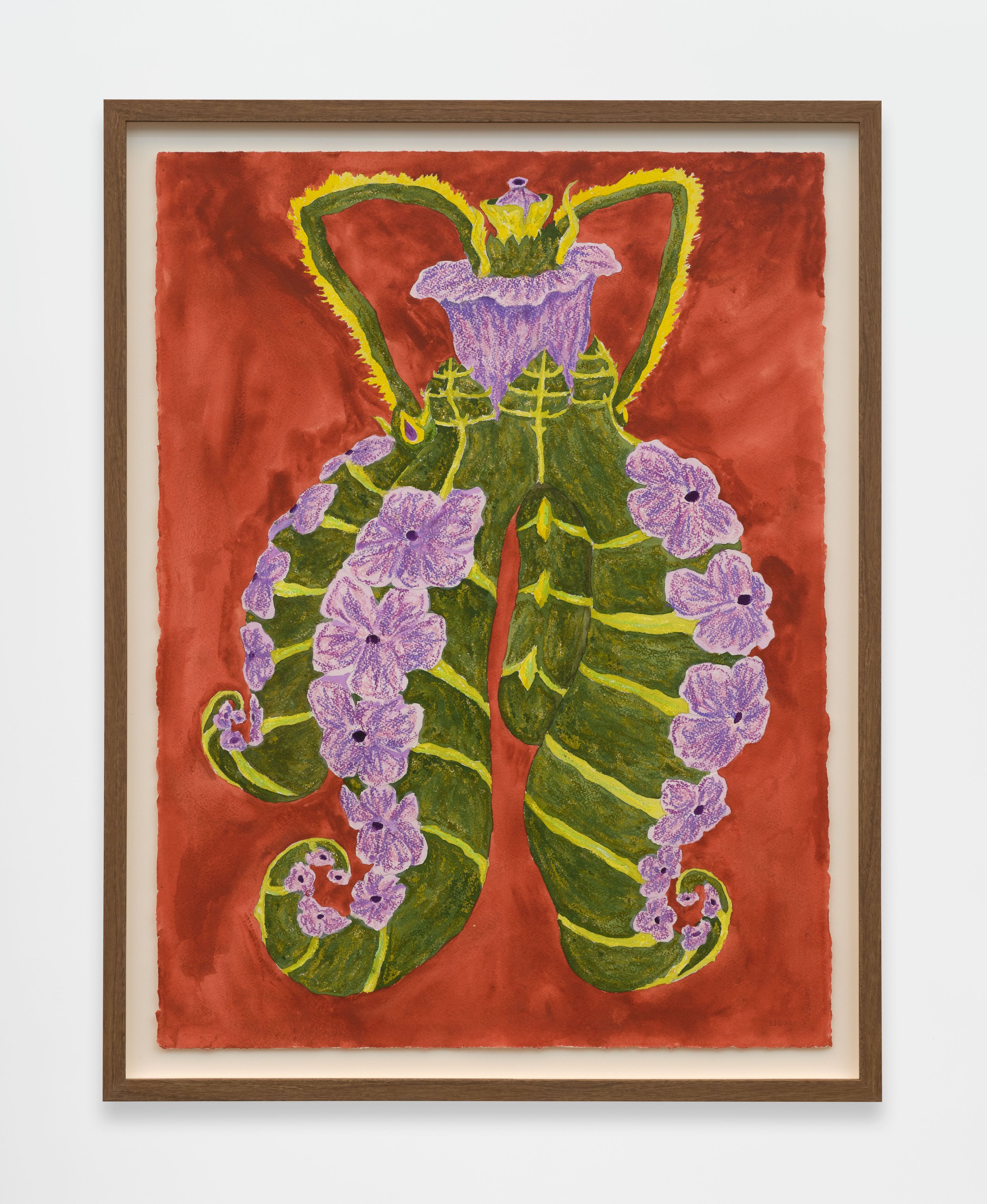 Maddy Inez Scorpion Weed, 2025 Oil pastel and watercolor on paper 34 x 26 in / 86.4 x 66 cm 