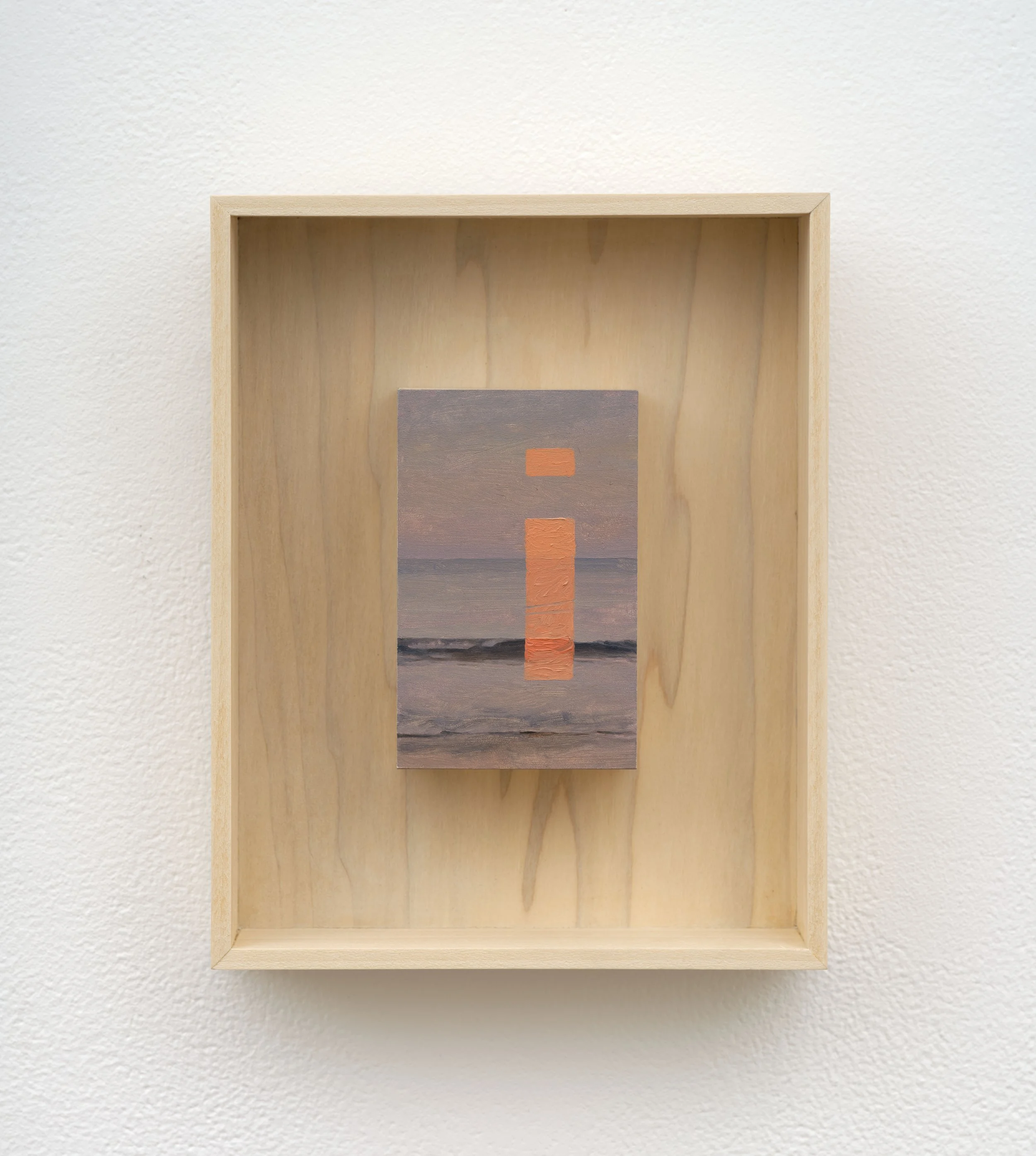 Kevin Yaun Beach Reflections at Sunset, 2026 Oil on panel 9 3/4 x 7 3/4 x 2 in 24.8 x 19.7 x 5.1 cm (KYA26.022)