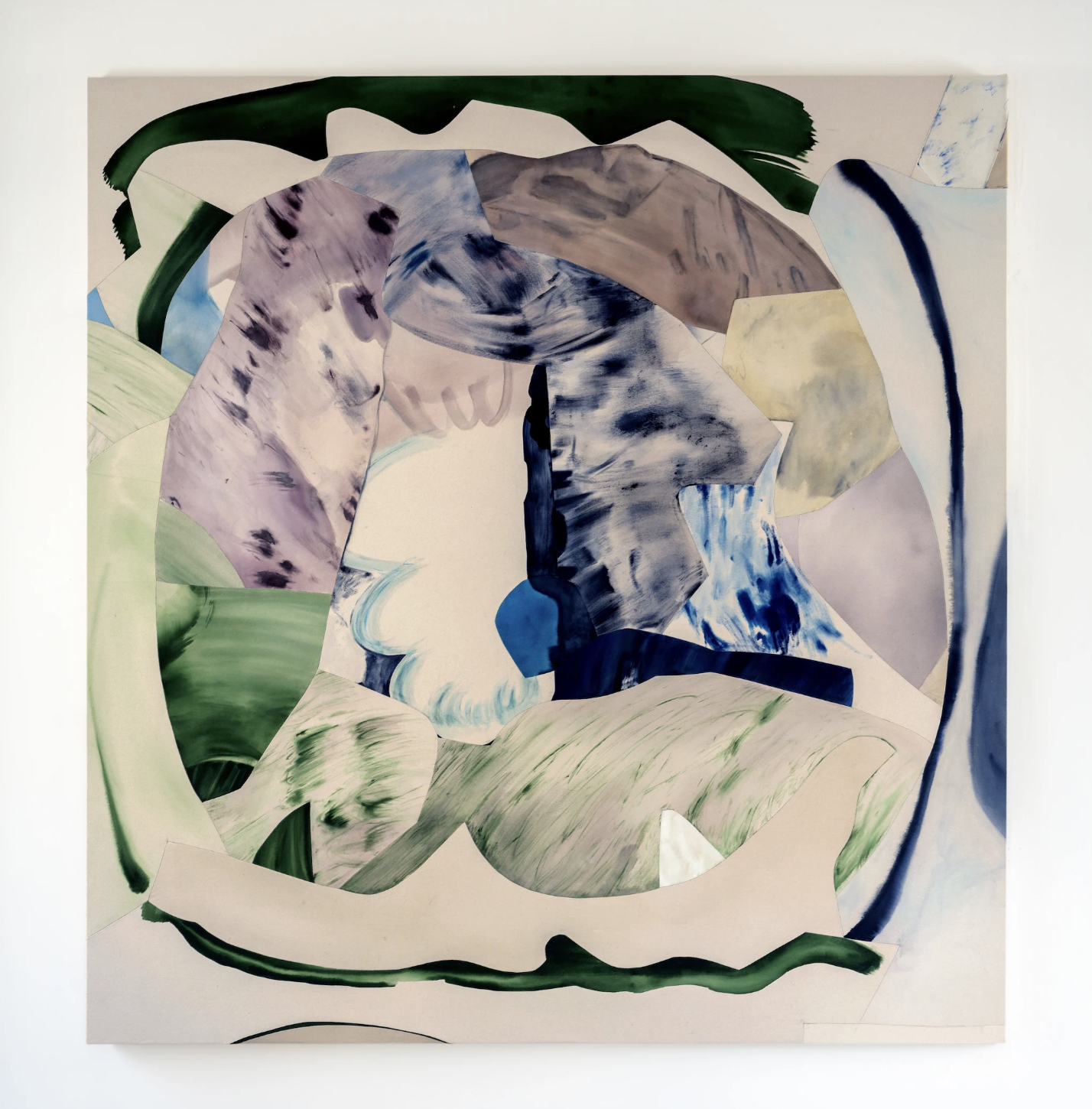 Claire Oswalt My House as a Distant Home: 12:15am , 2024 Acrylic on sewn canvas 82 x 78 in 208.3 x 198.1 cm (COS26.001)