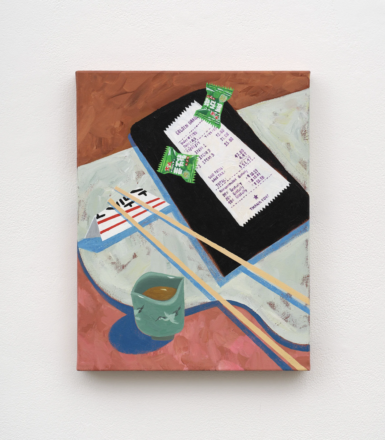 Wendy Park Tip and Tea, 2026 Acrylic on canvas 18 x 14 in 45.7 x 35.6 cm (WP26.001 )