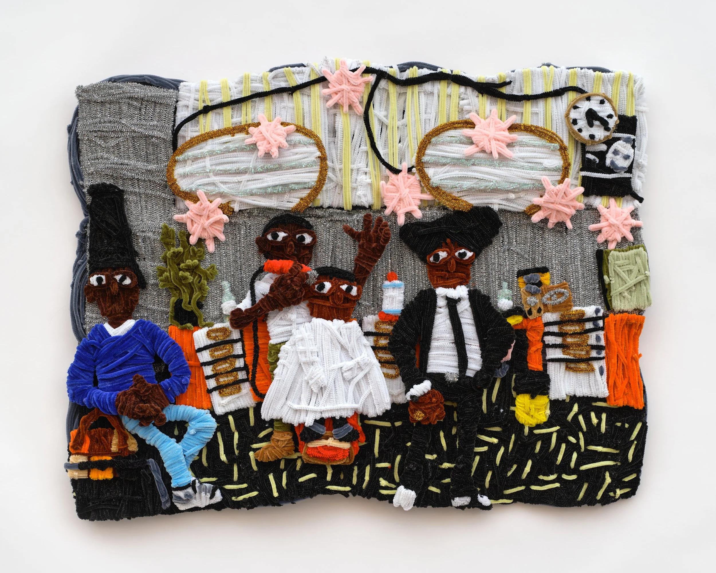 Montrel Beverly
 Kerry James Marshall , 2025
Pipe cleaners
27 x 34 1/2 in
68.6 x 87.6 cm
(MBE25.010)