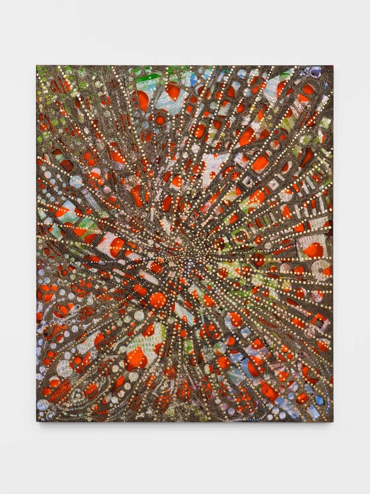 Mindy Shapero
 Portal Scar, cosmic body parts , 2024
Acrylic, gold and silver 
leaf on linen
72 x 60 in
182.9 x 152.4 cm
(MS24.010)