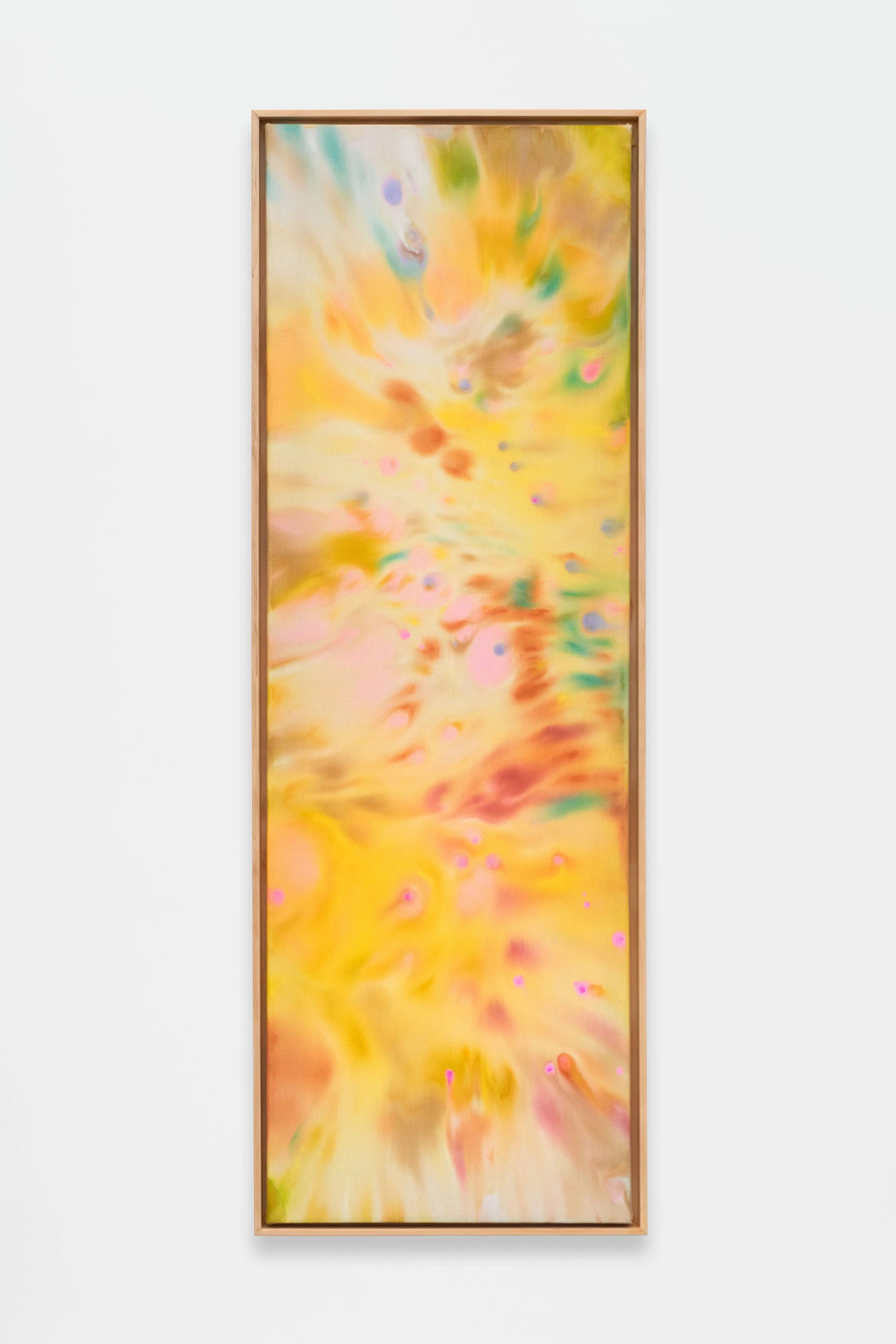 Alexandra McGowan Improvisation; Flow Series #29, 2025 Acrylic and chalk pastel on stretched cotton 36 x 12 in / 91.4 x 30.5 cm