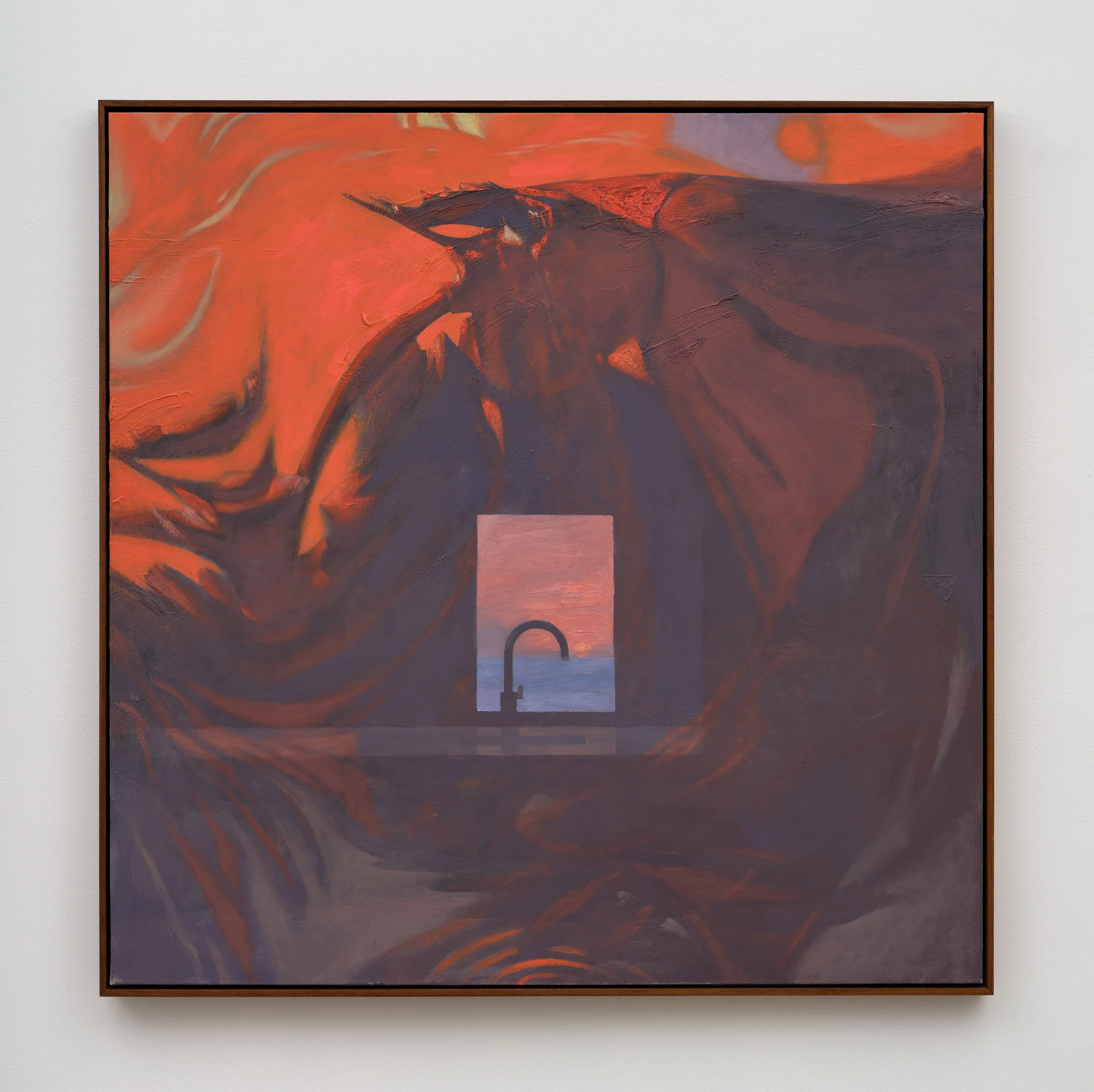 Kevin Yaun Lobster in Kettle, 2026 Oil on canvas 49 x 49 x 2 in 124.5 x 124.5 x 5.1 cm (KYA26.032)