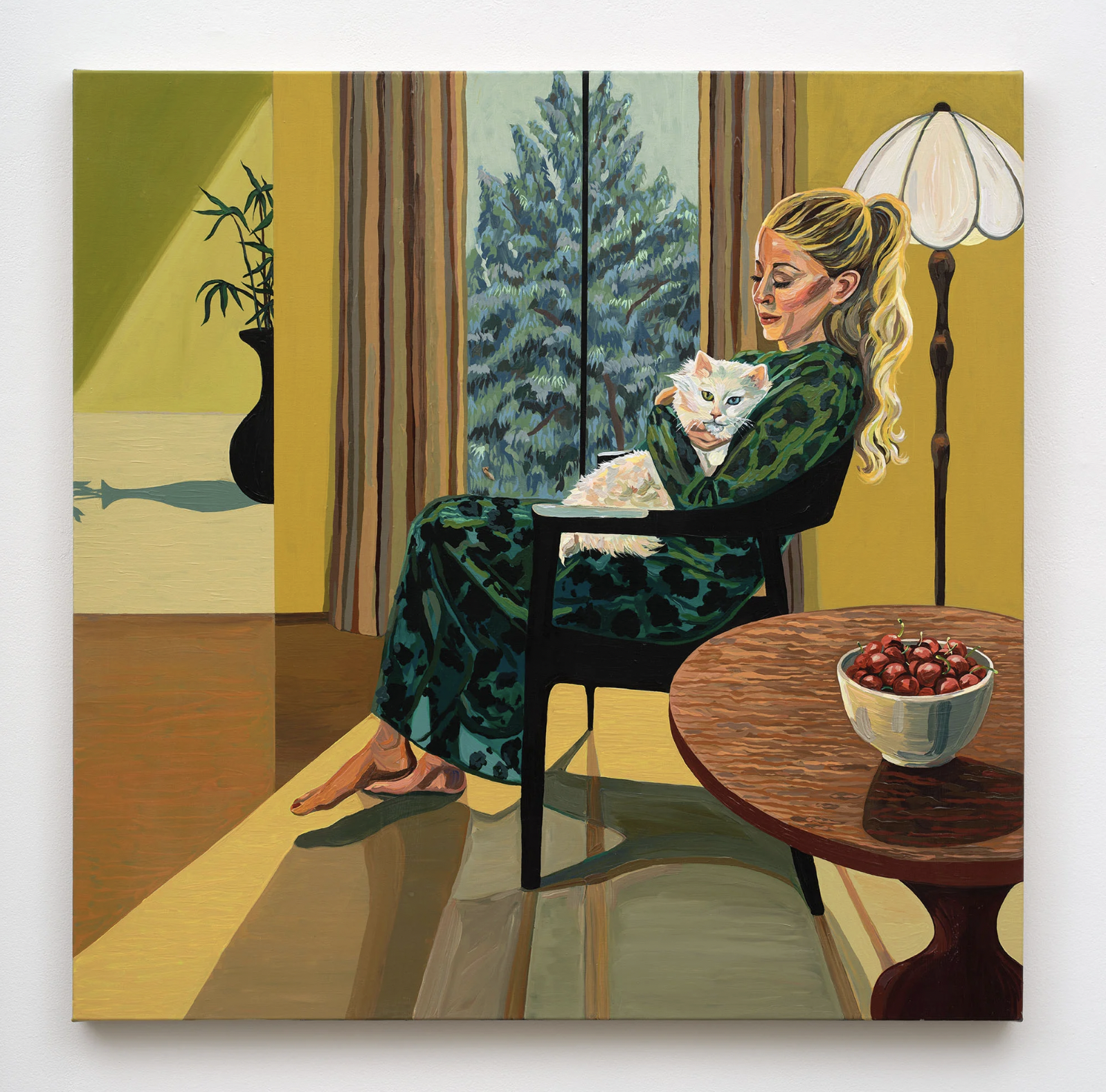Brittany Fanning Cat Lady, 2026 Acrylic and flashe on linen 40 x 40 in 101.6 x 101.6 cm