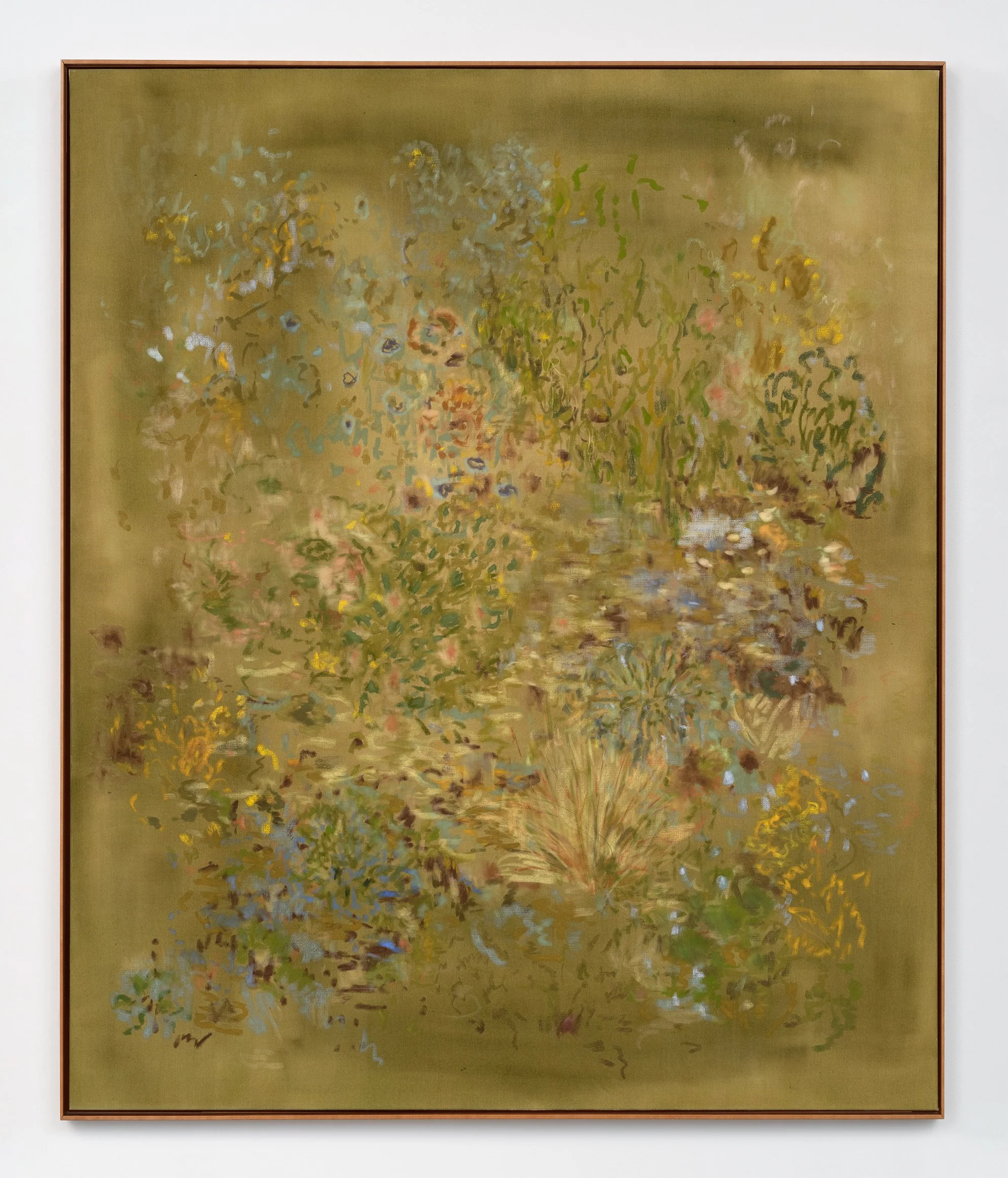 Kate Zimmerman Turpin Notes in Green and Gold, 2025 Acrylic and pastel on canvas 72 x 60 in 182.9 x 152.4 cm (KTU25.009)