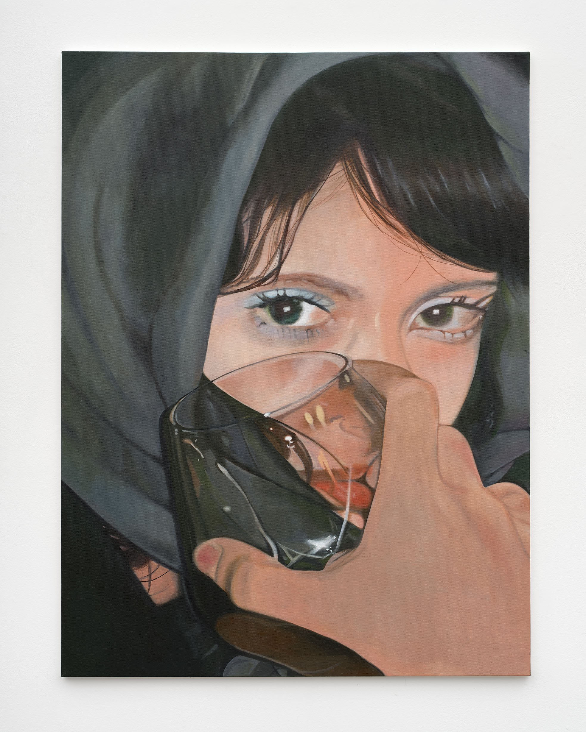 Alexandra Sherman Me and the Wine and the City Lights, 2025 Acrylic on canvas 48 x 36 in 121.9 x 91.4 cm (ASH25.010)