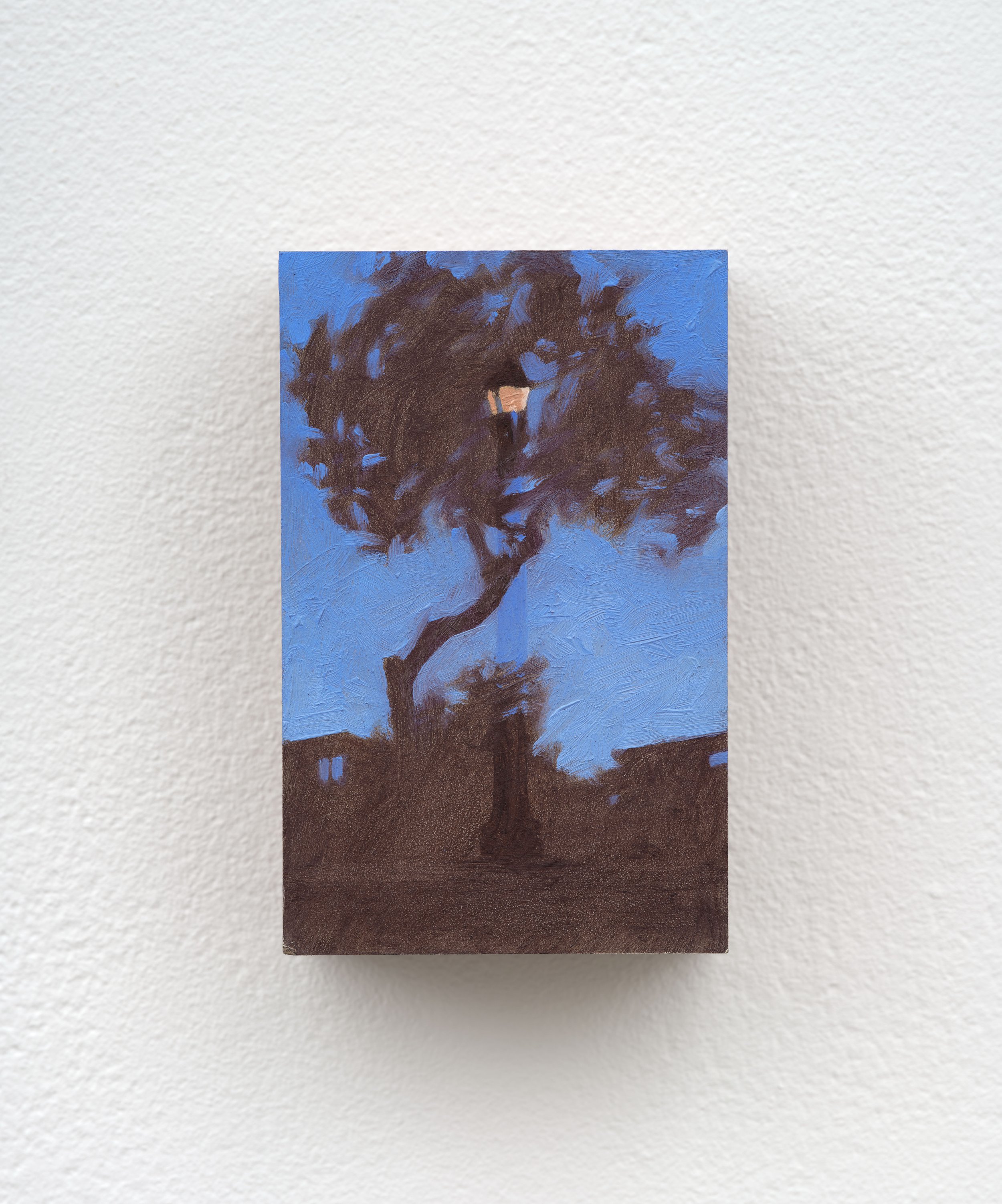 Kevin Yaun Lamp Post, Monterey Park, 2026 Oil on panel 4 3/4 x 3 in 12.1 x 7.6 cm (KYA26.039)