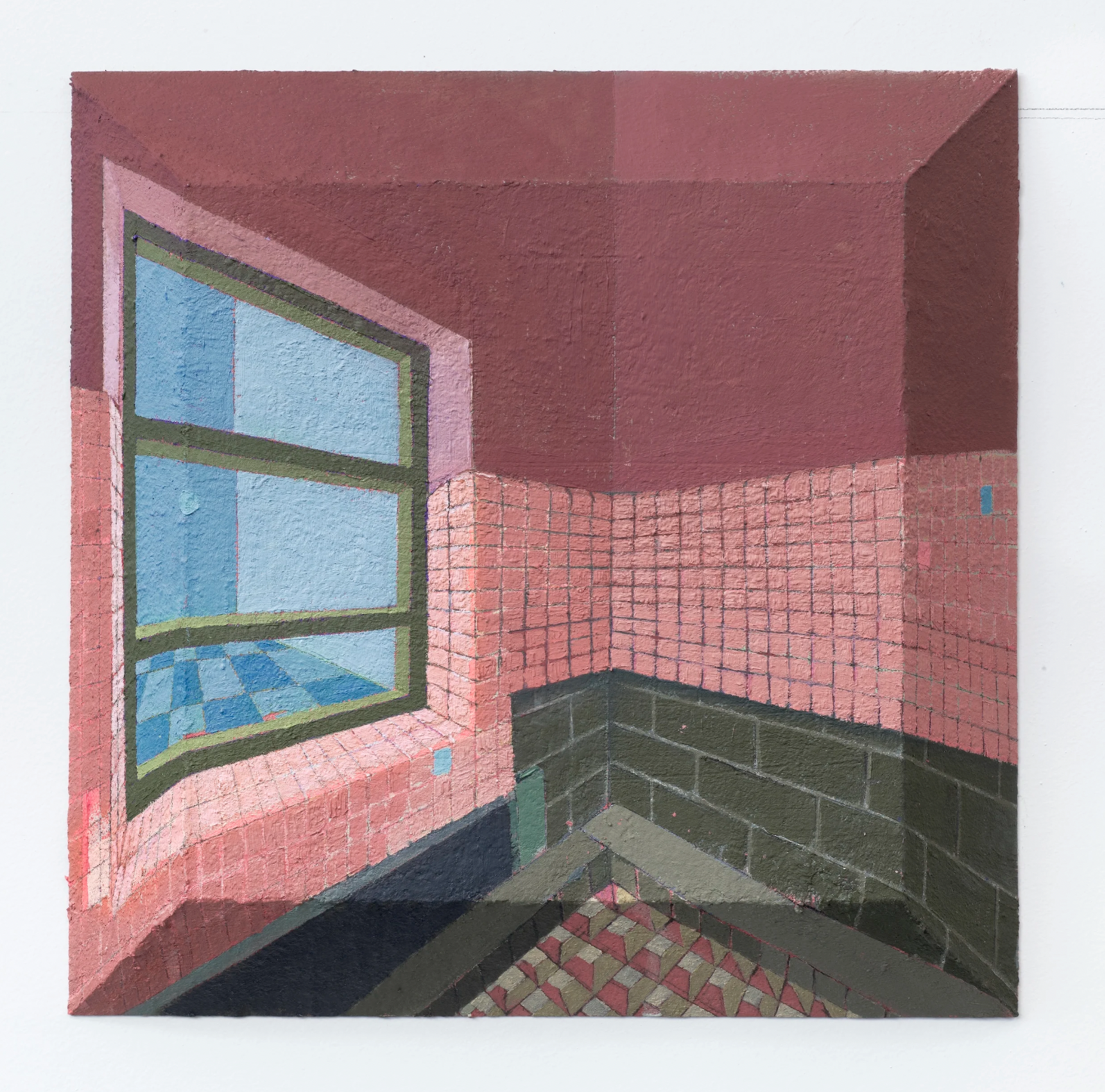 Tania Alvarez Pool, 2025 Acrylic and oil on beveled panel 12 x 12 x 2 in 30.5 x 30.5 x 5.1 cm (TA26.001)