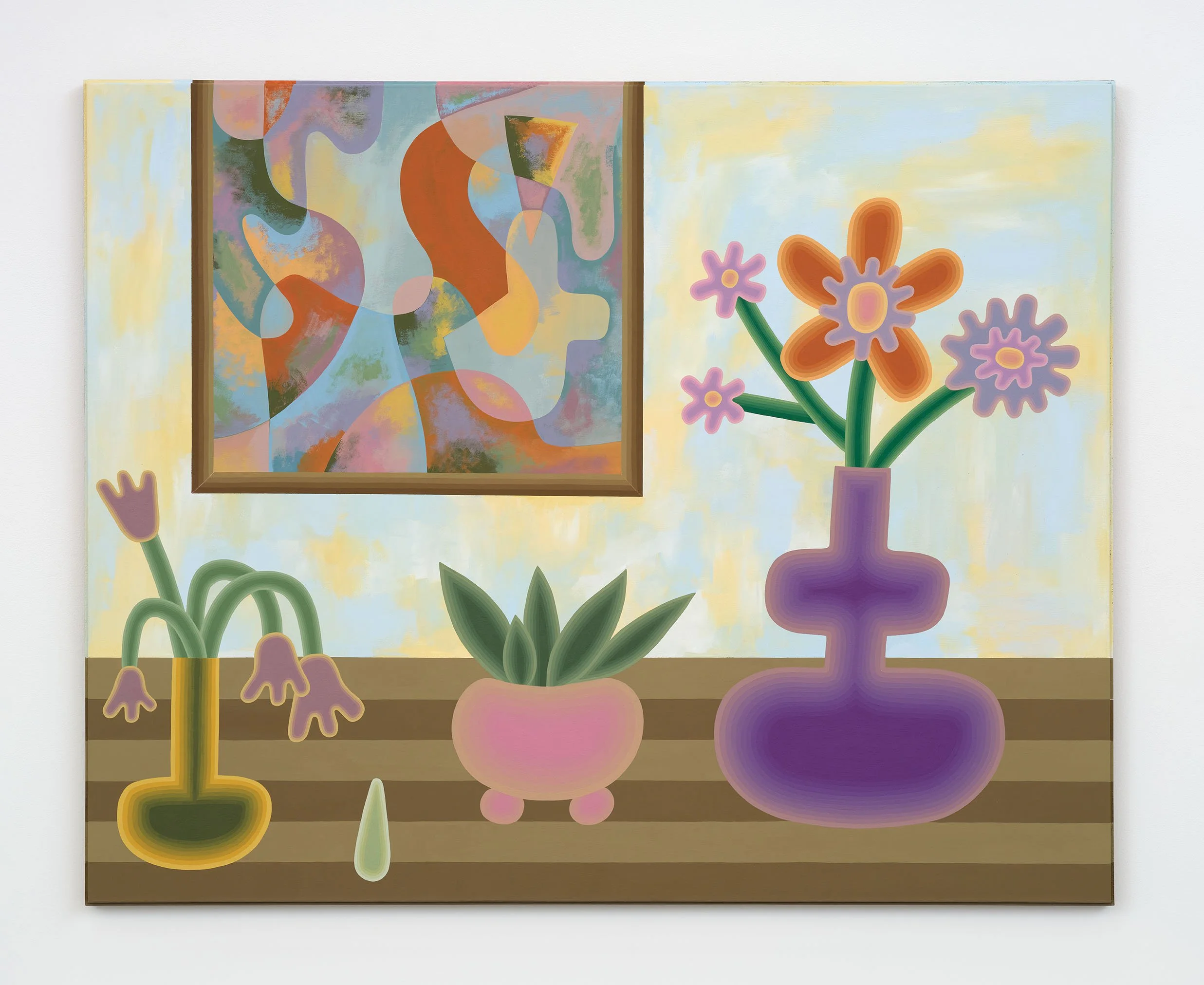 Mauve Vibe, 2025 Flashe on found canvas with artist frame 40 x 50 in 101.6 x 127 cm (APE25.016)