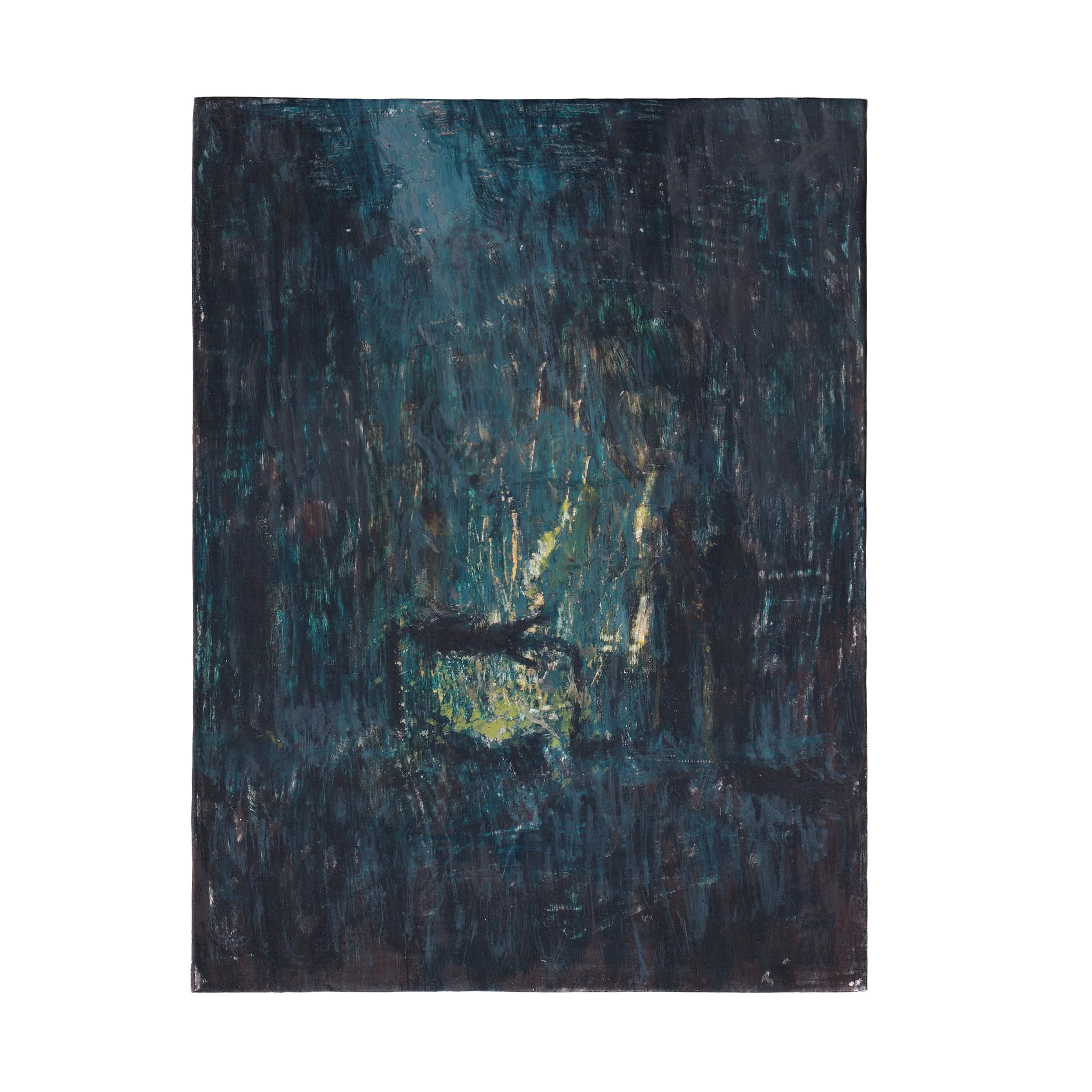 pig roast , 2025 egg tempera on panel 8 x 6 in 20.3 x 15.2 cm