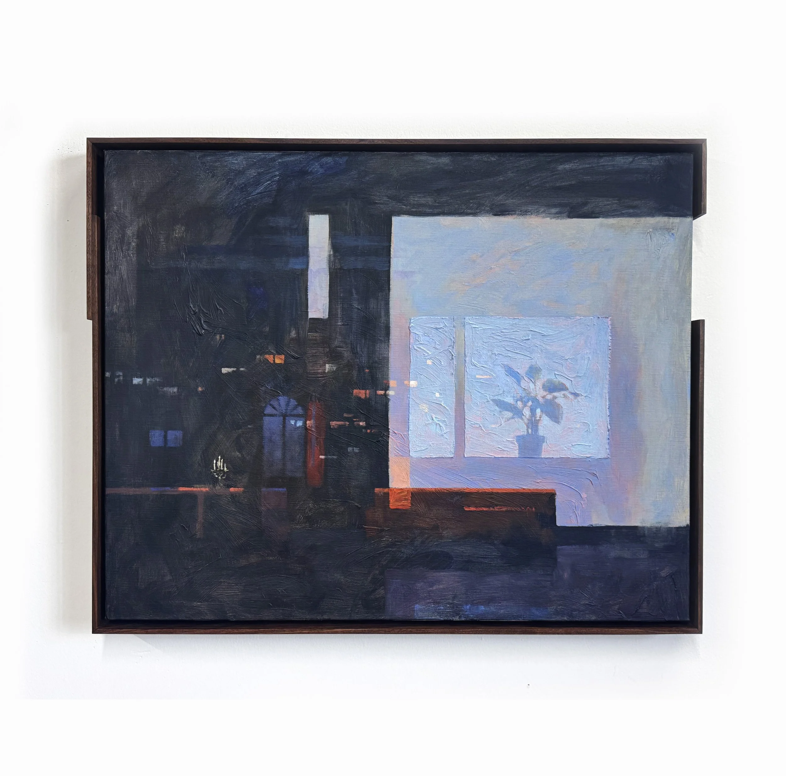 Kevin Yaun Traveling Windows, 2025 Oil on linen & canvas with custom art frame 24 x 30 in 61 x 76.2 cm (KYA25.001)