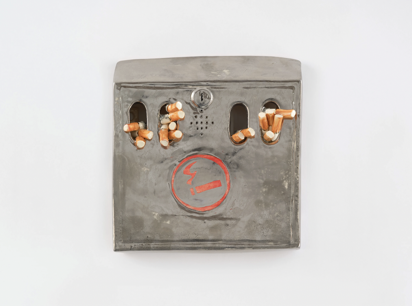 Alma Berrow Wall Ashtray, 2025 Glazed ceramic 9 1/2 x 9 x 2 1/2 in 24.1 x 22.9 x 6.3 cm