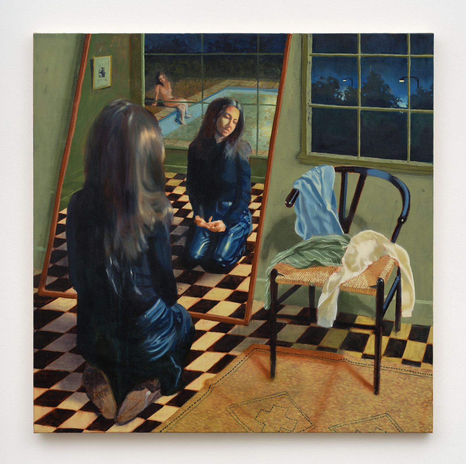 Austin Hayman Nothing To Wear (The Chair) II, 2026 Oil on canvas 44 x 44 in 111.8 x 111.8 cm