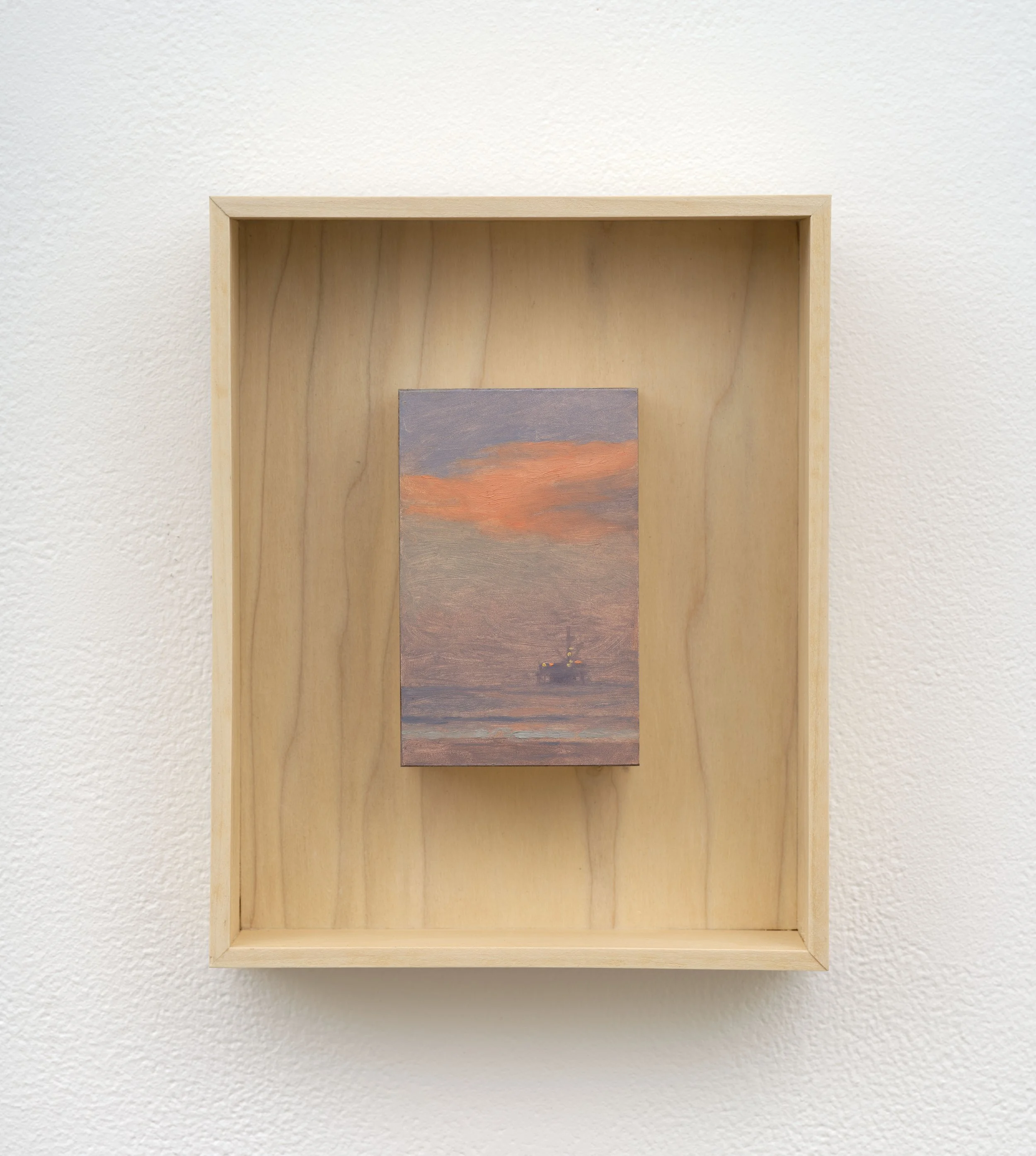 Kevin Yaun Study of a Beach Sunset, 2026 Oil on canvas 9 3/4 x 7 3/4 x 2 in 24.8 x 19.7 x 5.1 cm (KYA26.027)