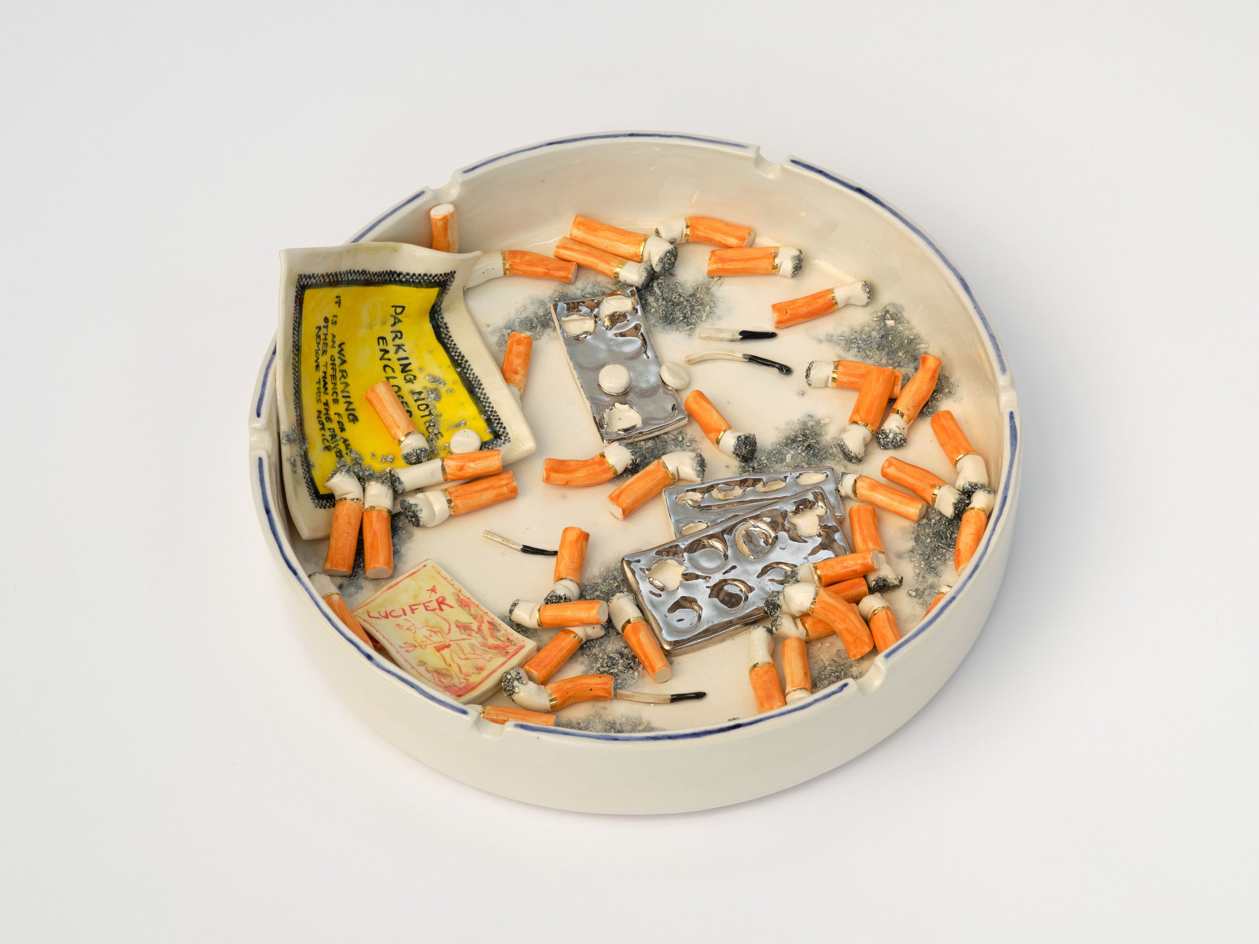 Alma Berrow, Wrath, 2025 Glazed ceramic 12 x 11 1/2 x 2 1/2 in 30.5 x 29.2 x 6.3 cm (ABE25.011)