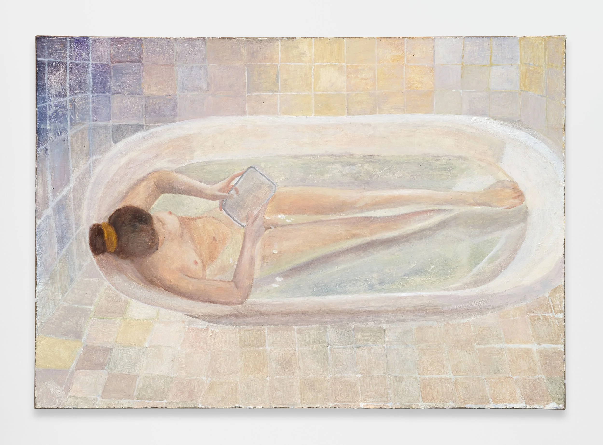 Flora Temnouche Le bain, 2026 Oil on canvas 35 3/8 x 51 1/8 in / 90 x 130 cm