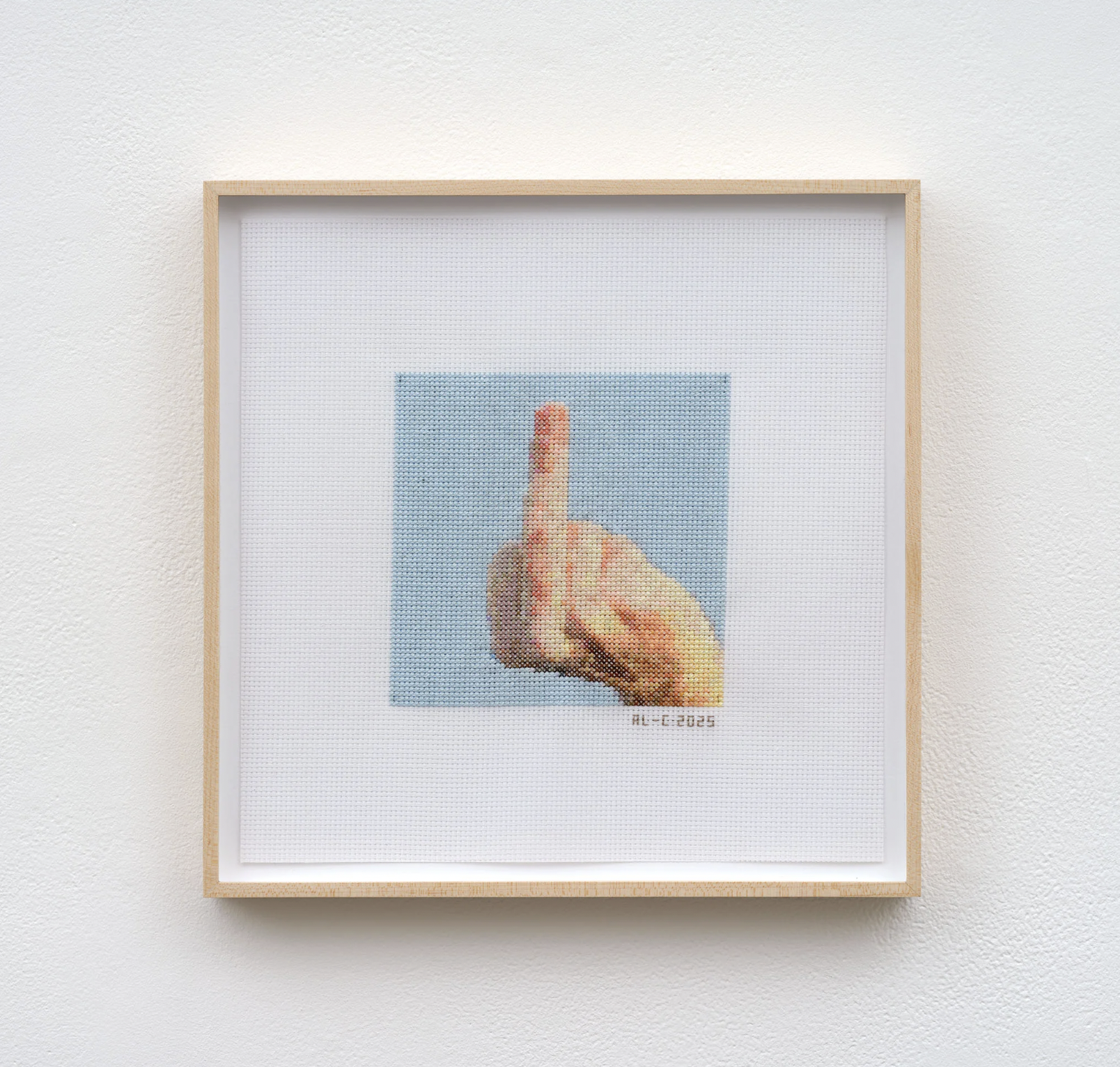 Aubrey Longely-Cook bird 3, 2025 Cotton thread on Aida cloth 6 1/2 x 6 1/2 in 16.5 x 16.5 cm