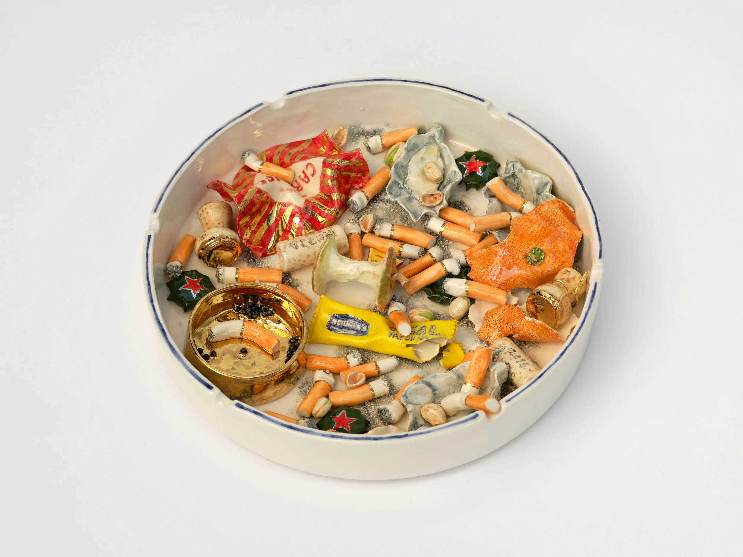 Alma Berrow, Gluttony, 2025 Glazed ceramic 12 x 12 x 2 in 30.5 x 30.5 x 5.1 cm (ABE25.012)