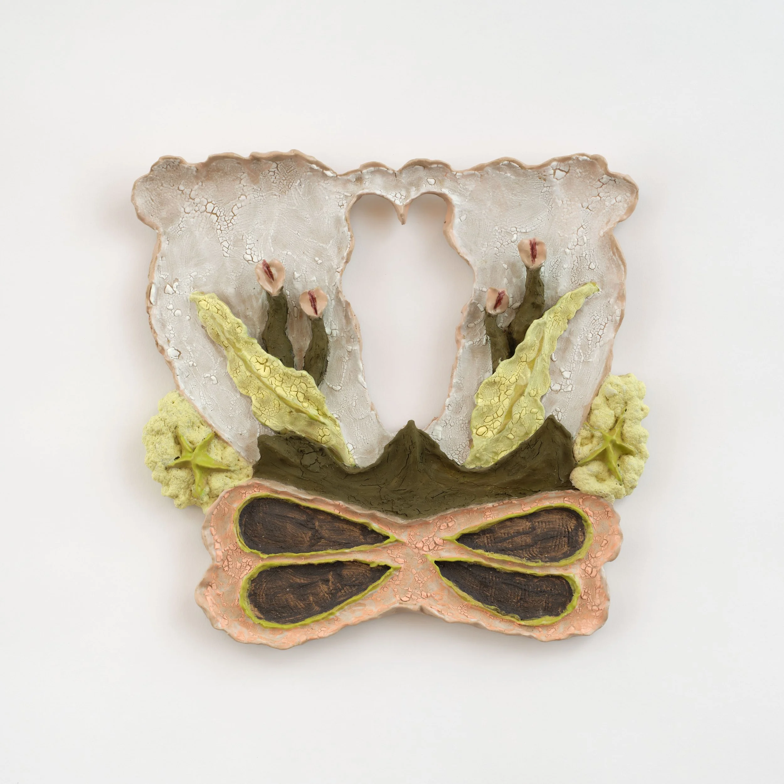 Maddy Inez Wanderer, 2026 Glazed ceramic 12 x 12 x 1 1/2 in / 30.5 x 30.5 x 3.8 cm
