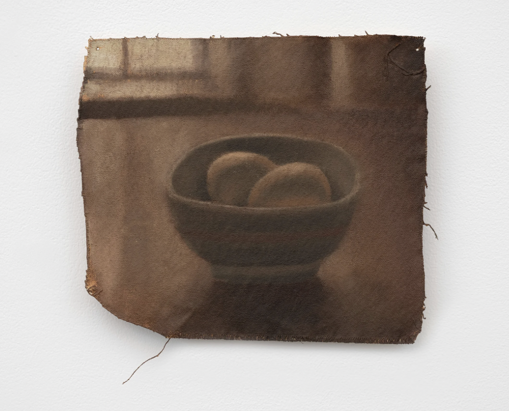 Dusk, 2026 Oil on raw canvas mounted on panel 8 x 9 1/4 in 20.3 x 23.5 cm