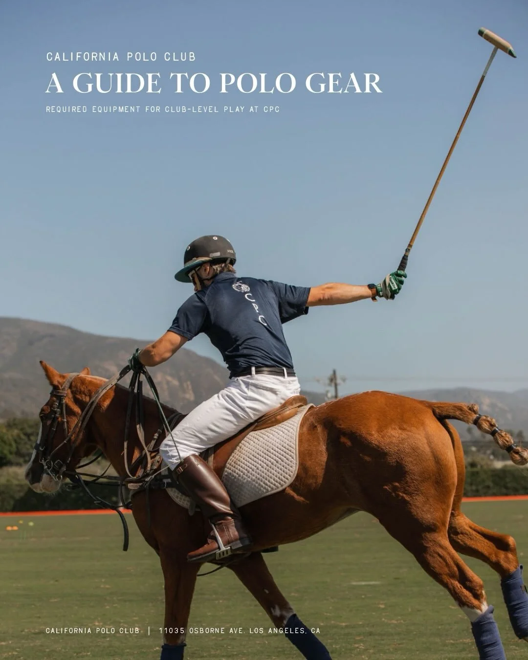 The thrill of polo is timeless, but your equipment is what keeps you safe and performing at your best in the arena. 

Swipe through for a breakdown of the essentials required for club-level play at CPC. From the iconic polo whites to the necessary fa