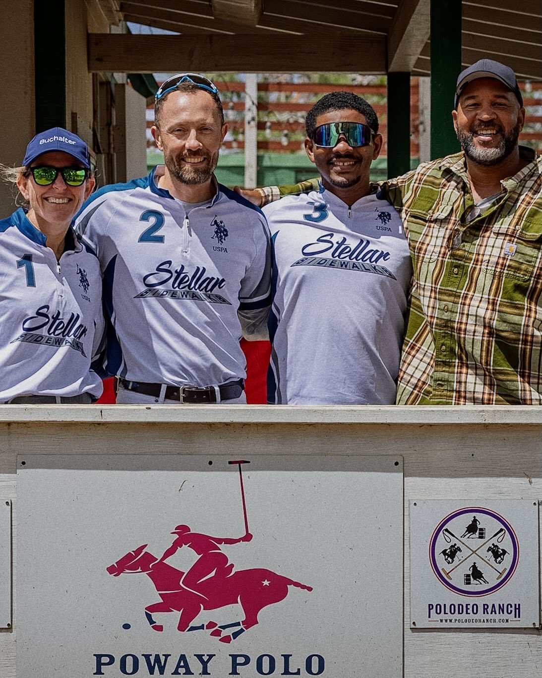 Congratulations to Stellar Sidewalks a team of California Polo Club players who competed in the Poway Spring Tournament playing with @marcharris1 as anchor. With first tournament appearances for @daniellemmayer and Romain.