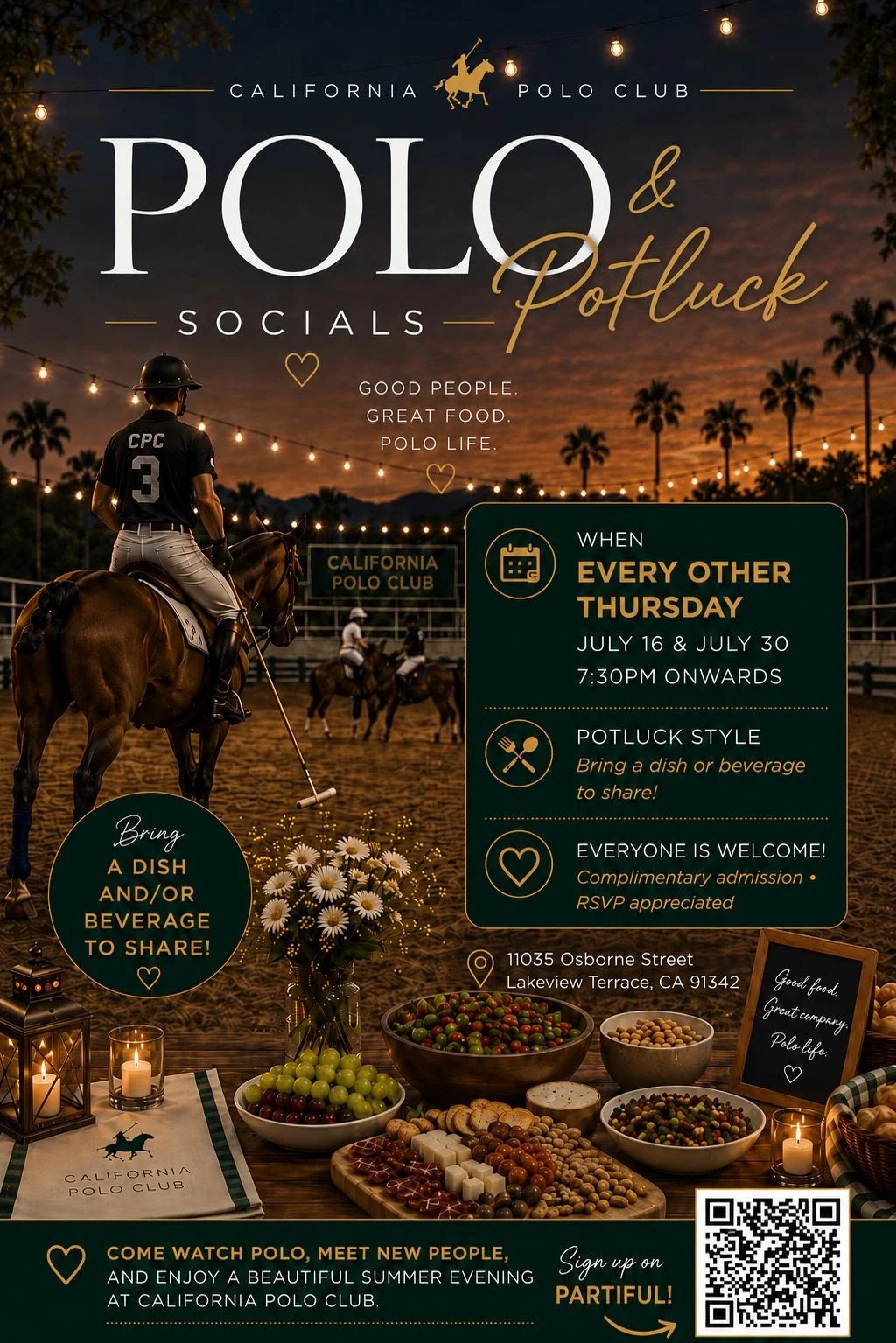 Polo & Potluck Socials [Every Other Thursday]