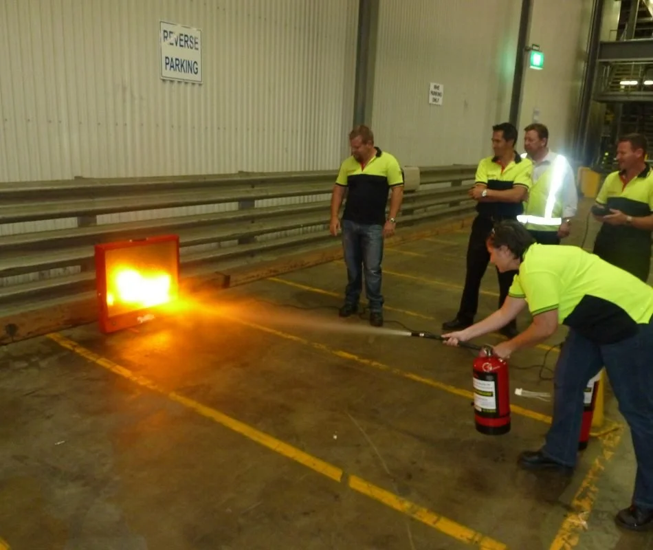 Demonstrate first attack fire fighting equipment