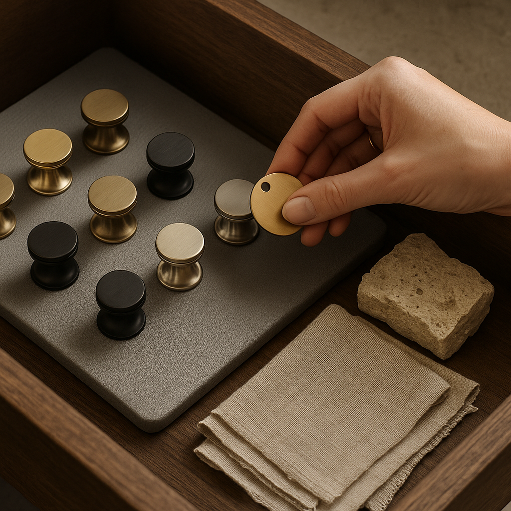 Materials and hardware selections as part of full-scope interior design