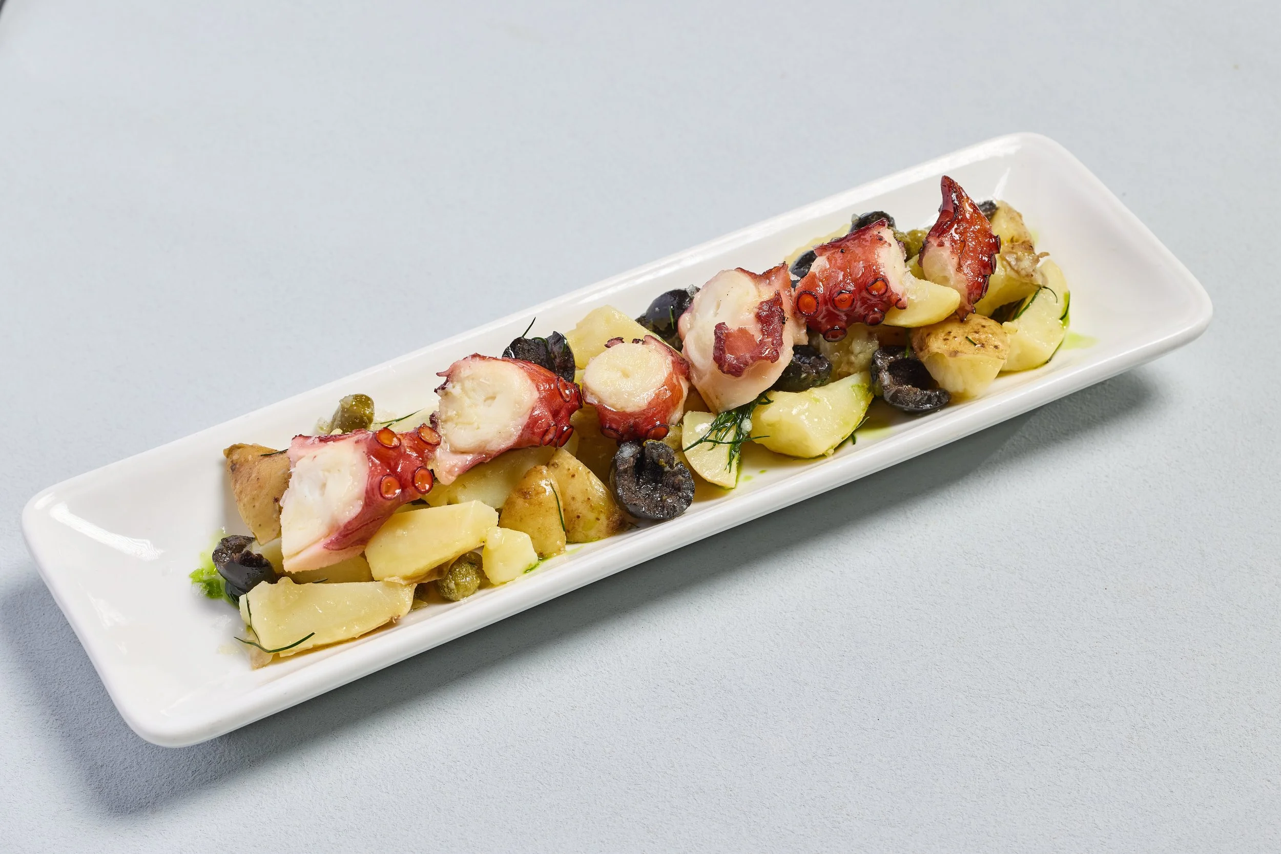 Food Menu À Poêle New A La Carte - Warm octopus, potatoes, olives, green beans, lemon, dill .jpg