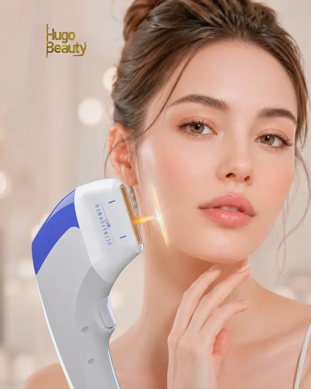 Trẻ hóa da tầng sâu, nâng cơ xóa nhăn bằng máy HIFU hiện đại tại Hugo Beauty Phú Nhuận.