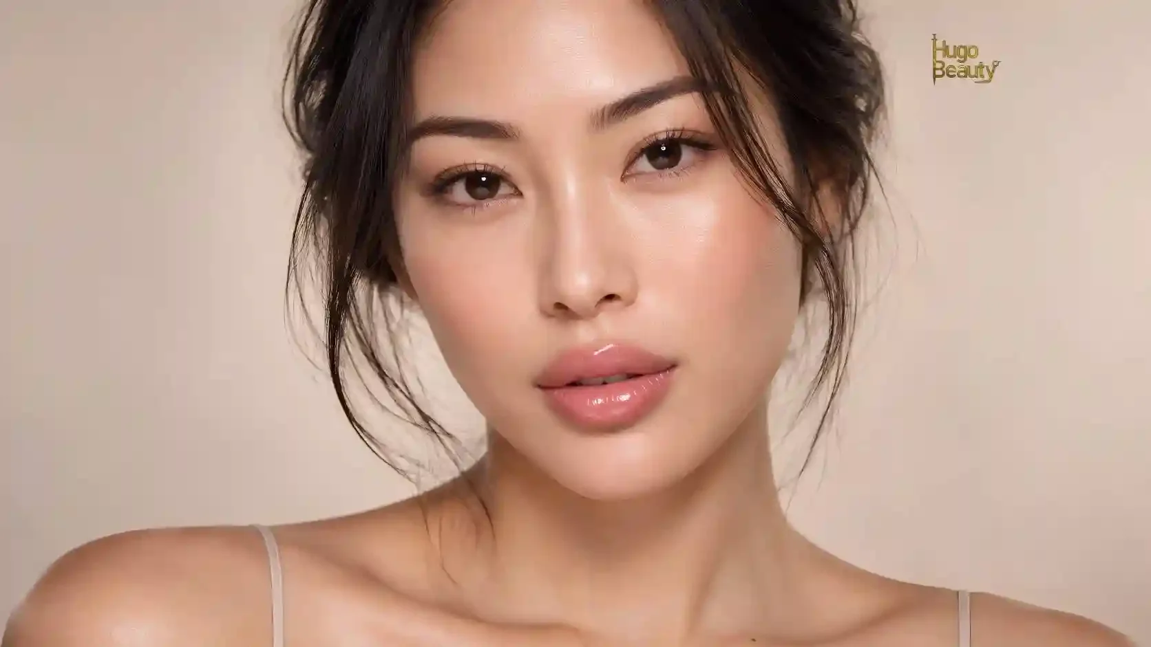 Natural lip balance in Phu Nhuan, Ho Chi Minh City: close-up of softly defined pink nude lips at Hugo Beauty