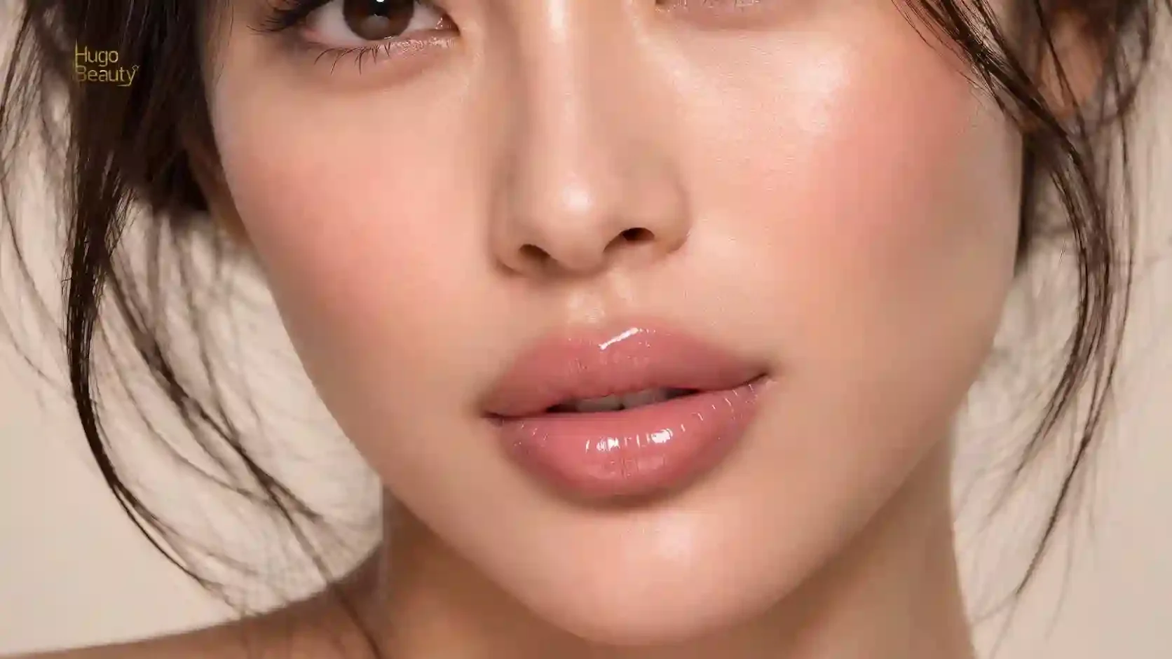 Đôi môi căng bóng nhẹ, rõ viền và cân đối với gương mặt sau buổi chăm sóc tại Hugo Beauty, TP.HCM