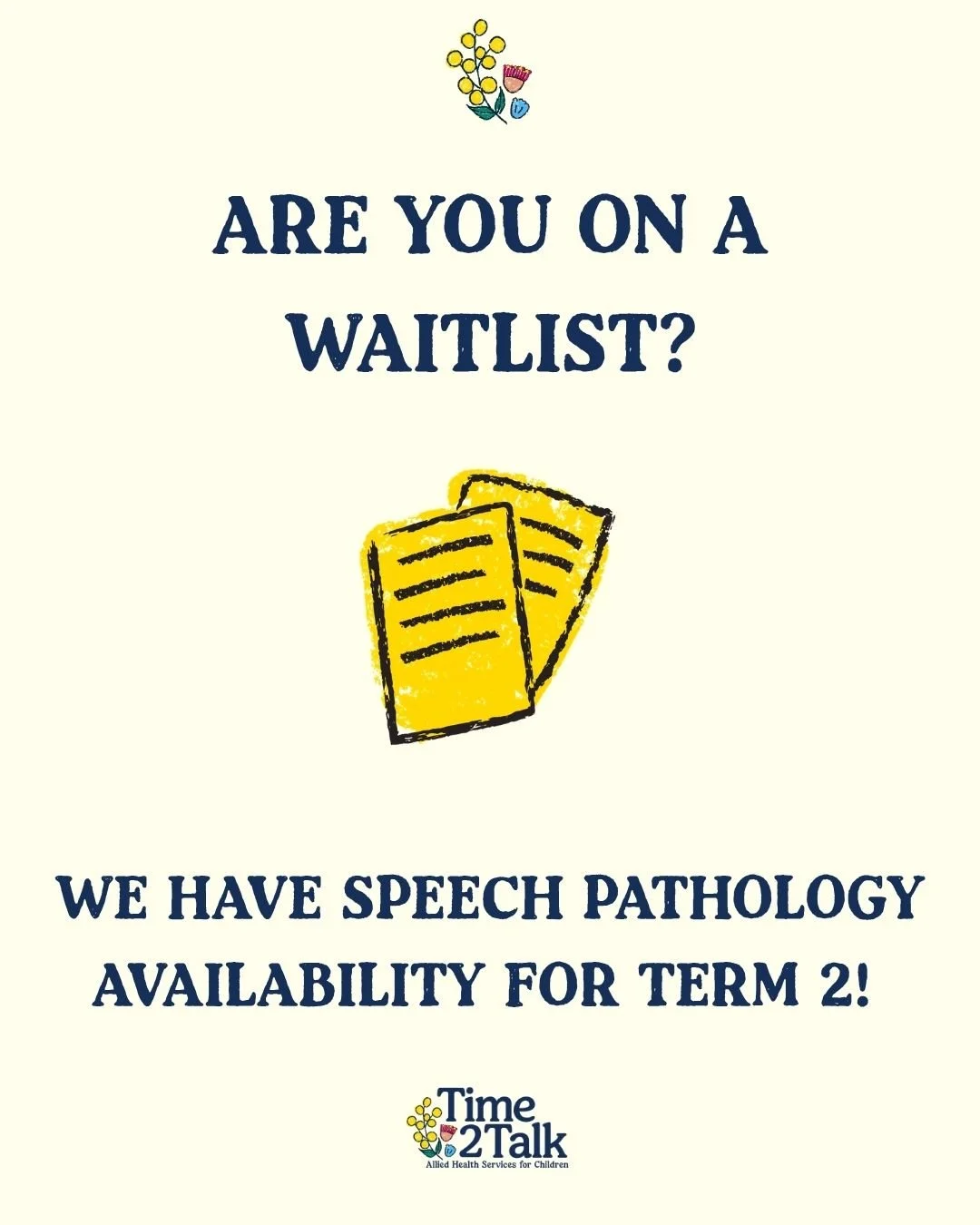Term 2 spots just dropped!

If you've been thinking about speech pathology for your child... this is your sign 👀
We have a limited number of appointments available for Term 2 and they won't last long!

We can help with:
🗣️ Speech sounds
💬 Language