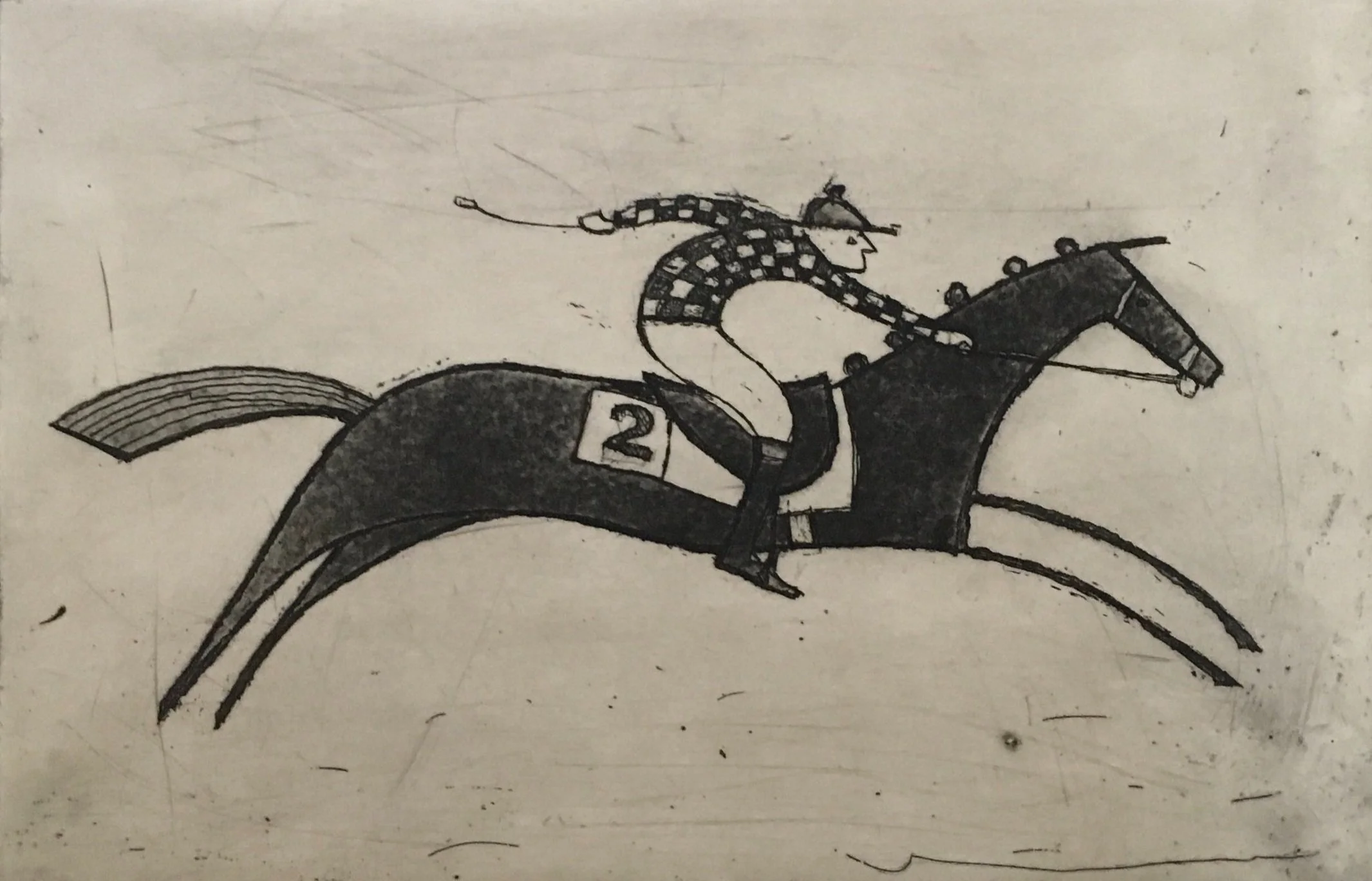 Race Horse 2015   etching    20cm x 30cm