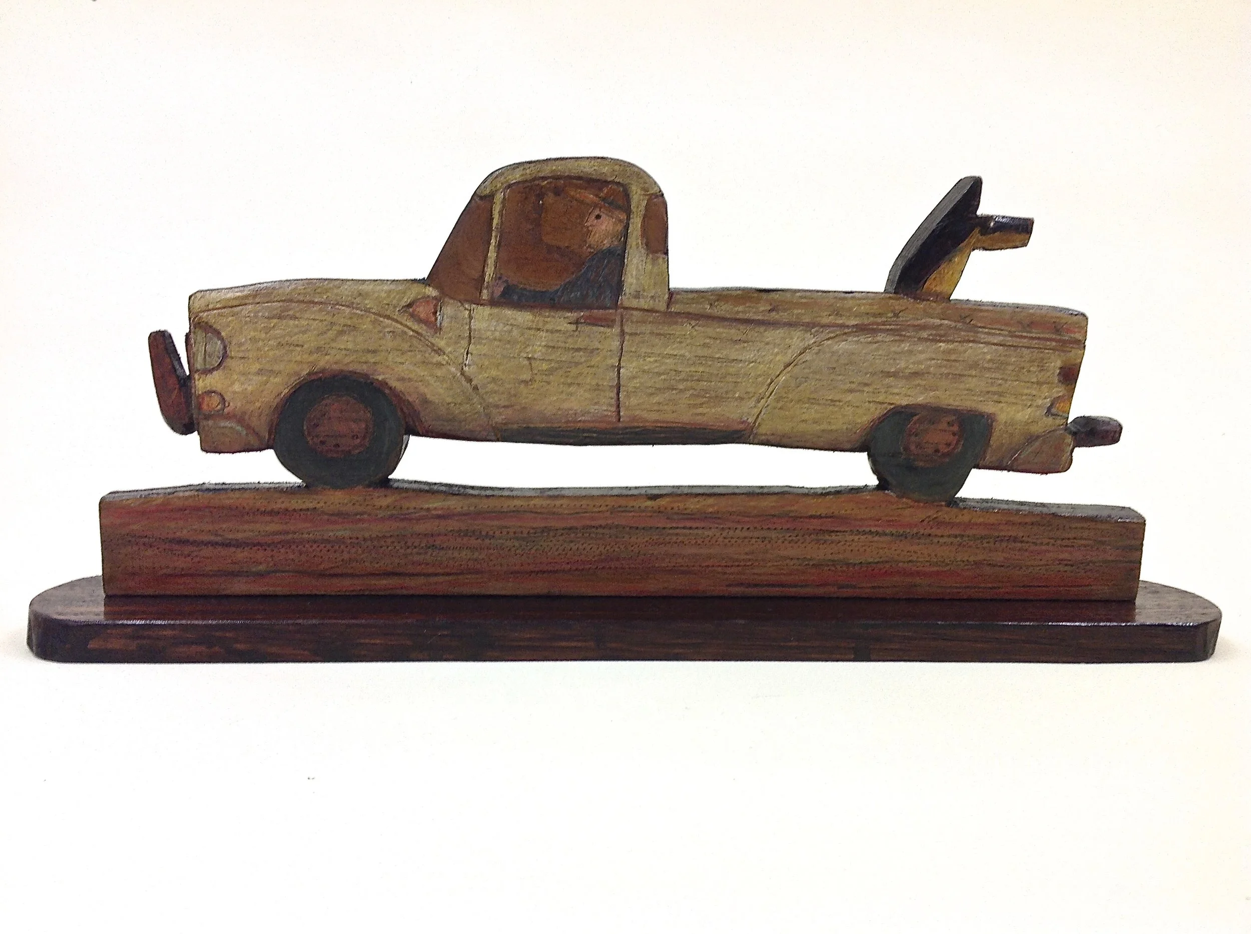 Kelpie 2016   wood and mixed media    15cm x 40cm
