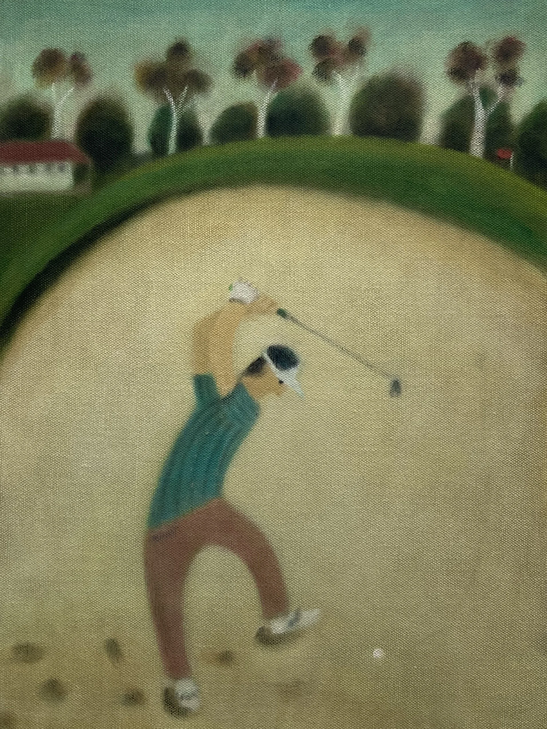 Bunker Shot 2025   oil on Belgian linen,   60cm x 45cm