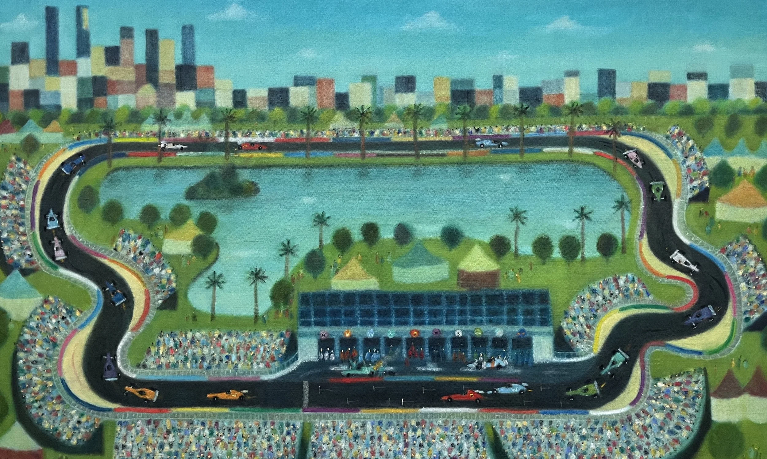 Grand Prix 2025   oil on Belgian linen,   110cm x 180cm