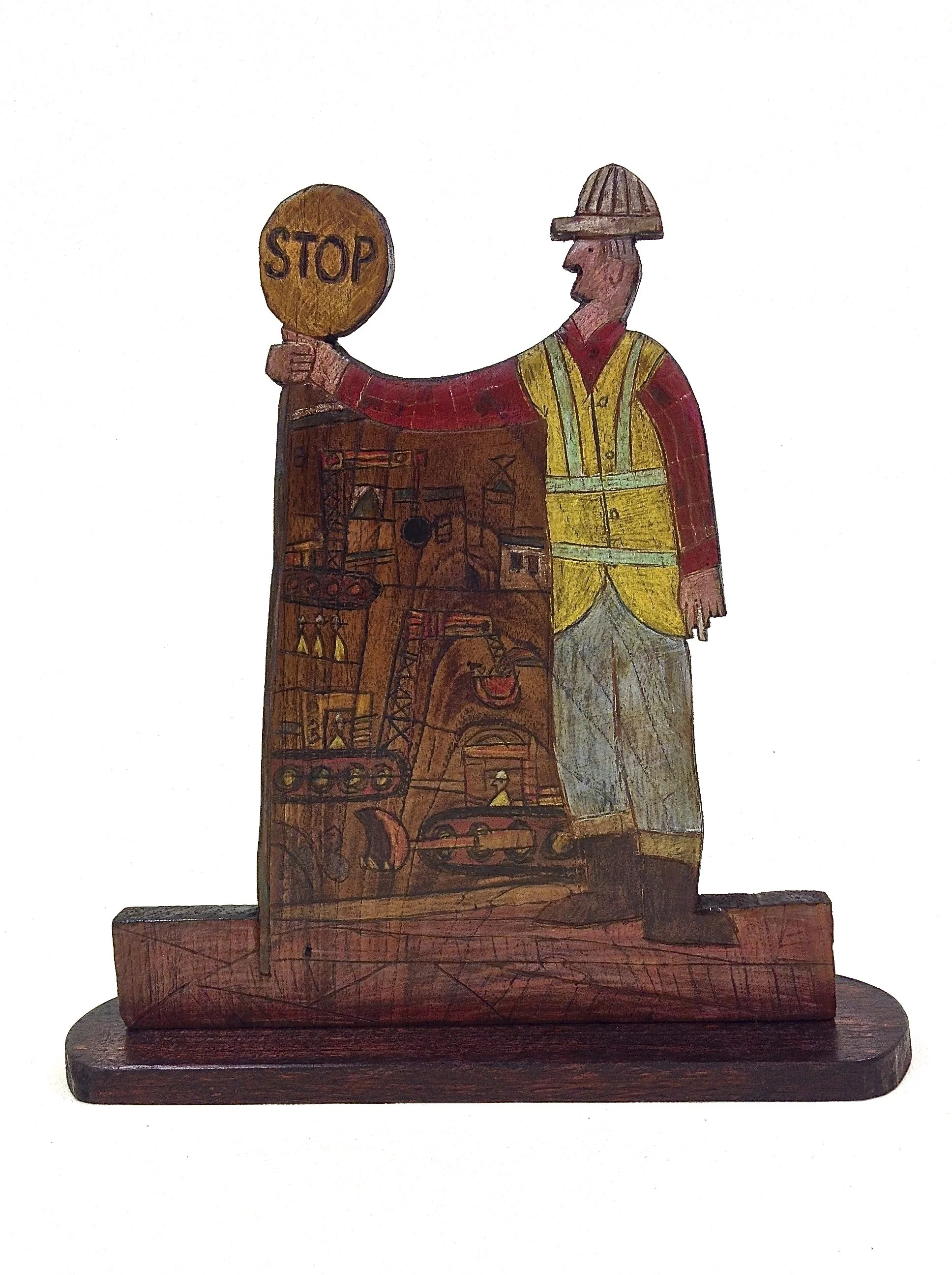 On Site 2016   wood and mixed media    41cm x 41cm